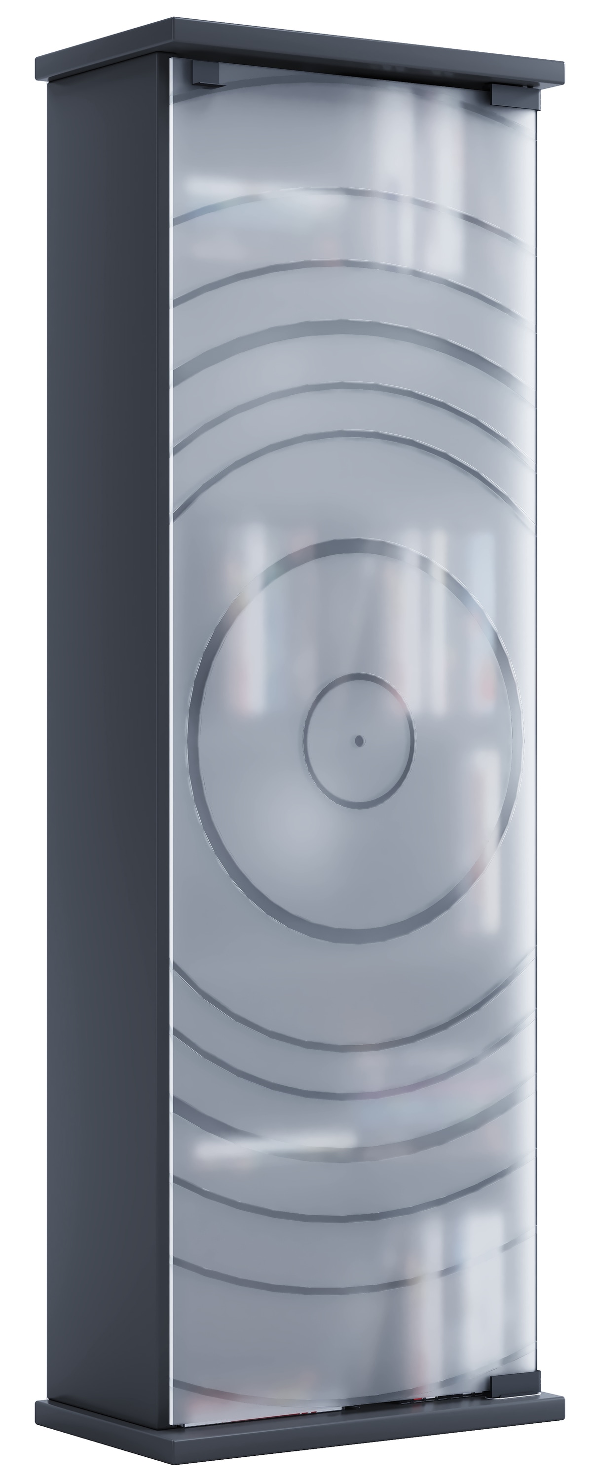 VCM Holz CD DVD Stand Regal | platzsparender CD Schrank mit 1 ESG-Sicherheitsglast&uuml;r f&uuml;r 150 CDs oder 65 DVDs | Ma&szlig;e: H. 92 x B. 31 x T. 18 cm | 5 variable Einlegb&ouml;den &ndash; Tilano M - Bild 1