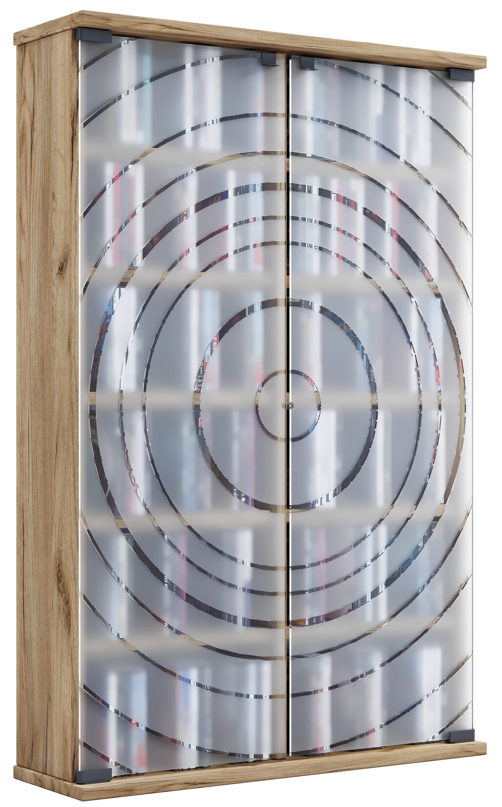 VCM Holz CD DVD Stand Regal   platzsparender CD Schrank mit 2 ESG-Sicherheitsglastüren für 300 CDs oder 130 DVDs oder 72-Videos   Maße: H. 92 x B. 60 x T. 18 cm   10 variable Einlegböden – Tilano L | 04051814437496