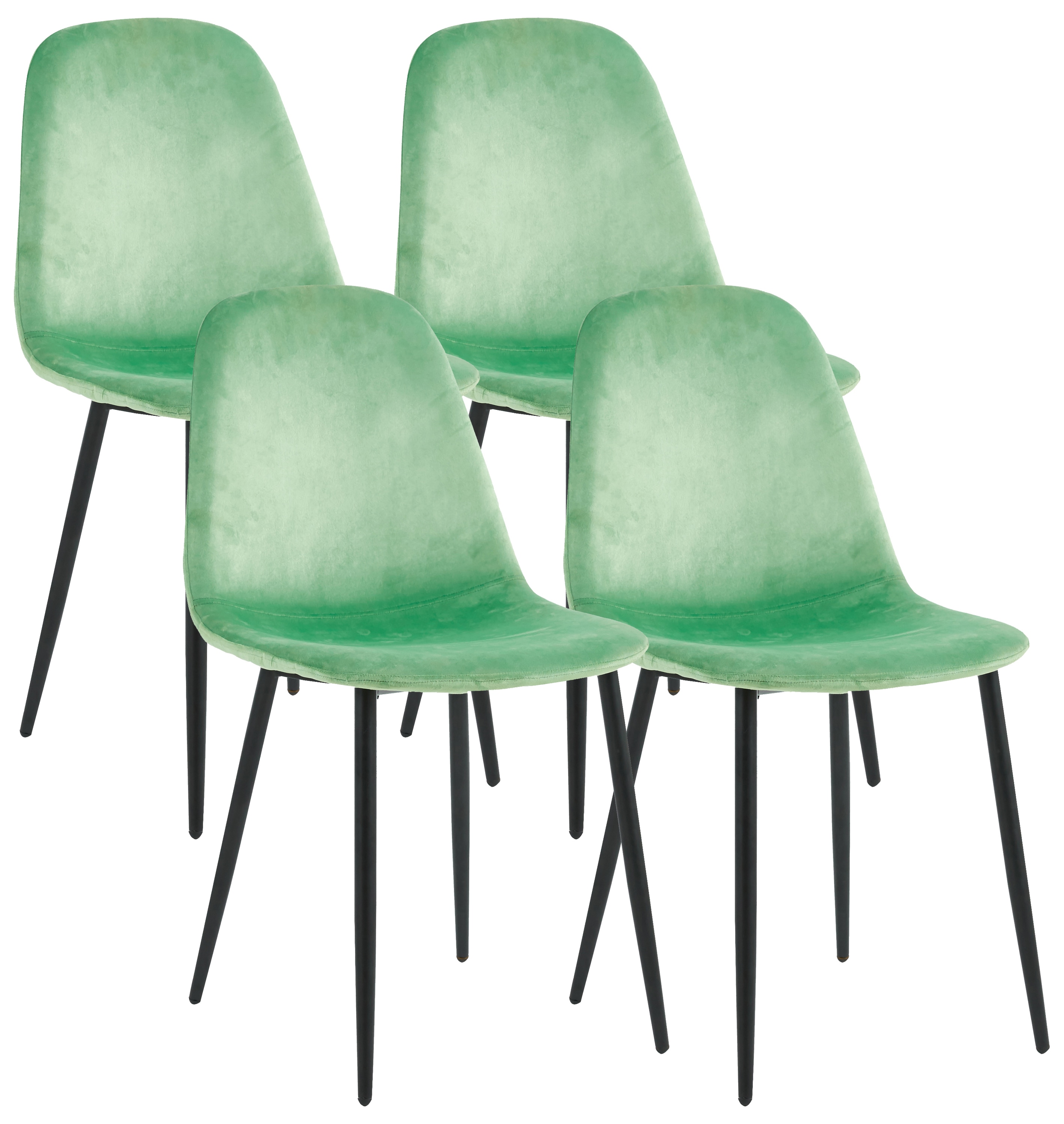 VCM 4er Esszimmerst&uuml;hle | skandinavischer gepolsterter K&uuml;chenstuhl | Ma&szlig;e ca. H. 83 x B. 54 x T. 59 cm | bequeme R&uuml;ckenlehne | Esszimmerstuhl - Fiolo - Bild 1