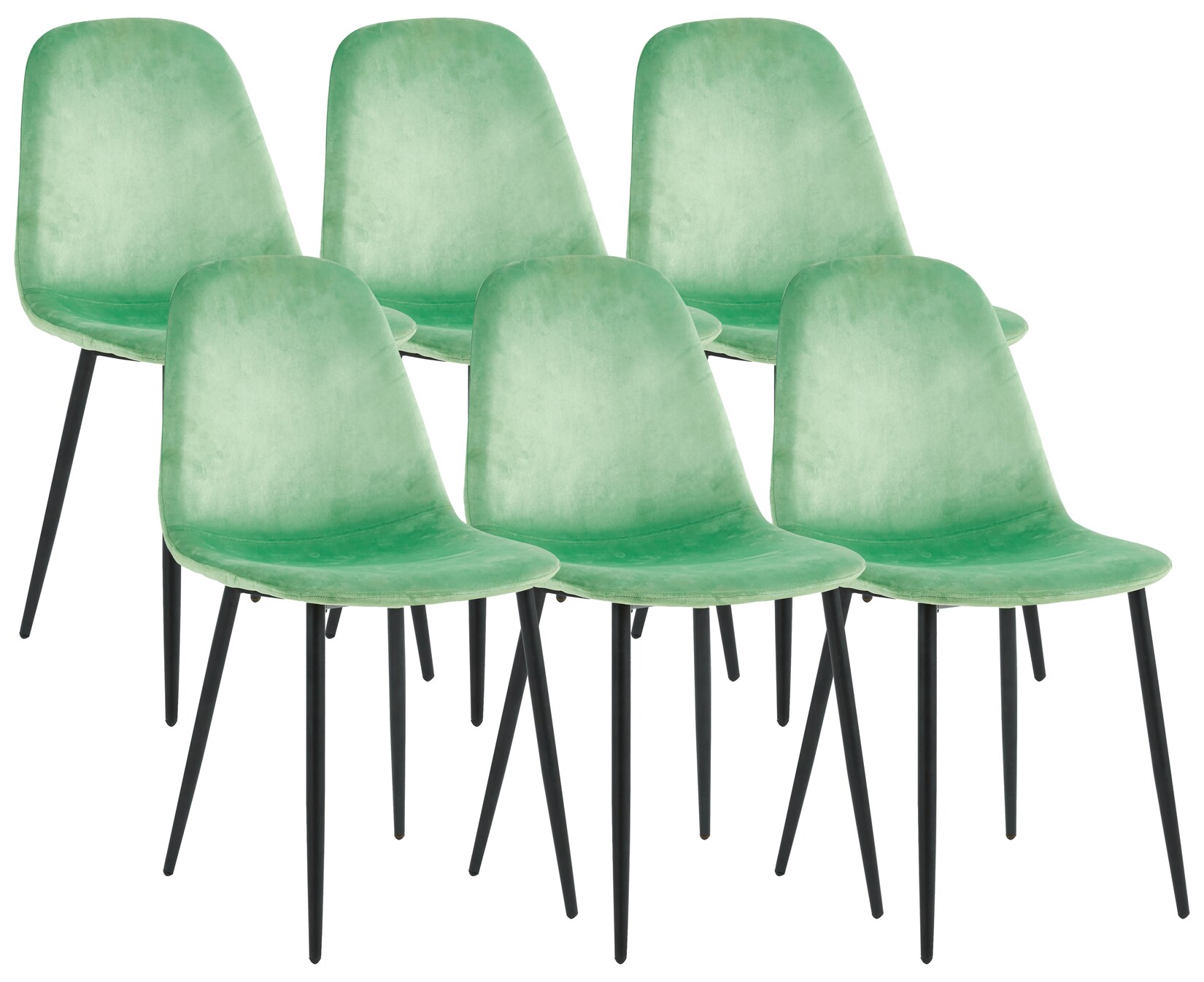 VCM 6er Esszimmerstühle   skandinavischer gepolsterter Küchenstuhl   Maße ca. H. 83 x B. 54 x T. 59 cm   bequeme Rückenlehne   Esszimmerstuhl – Fiolo | 04051814437557