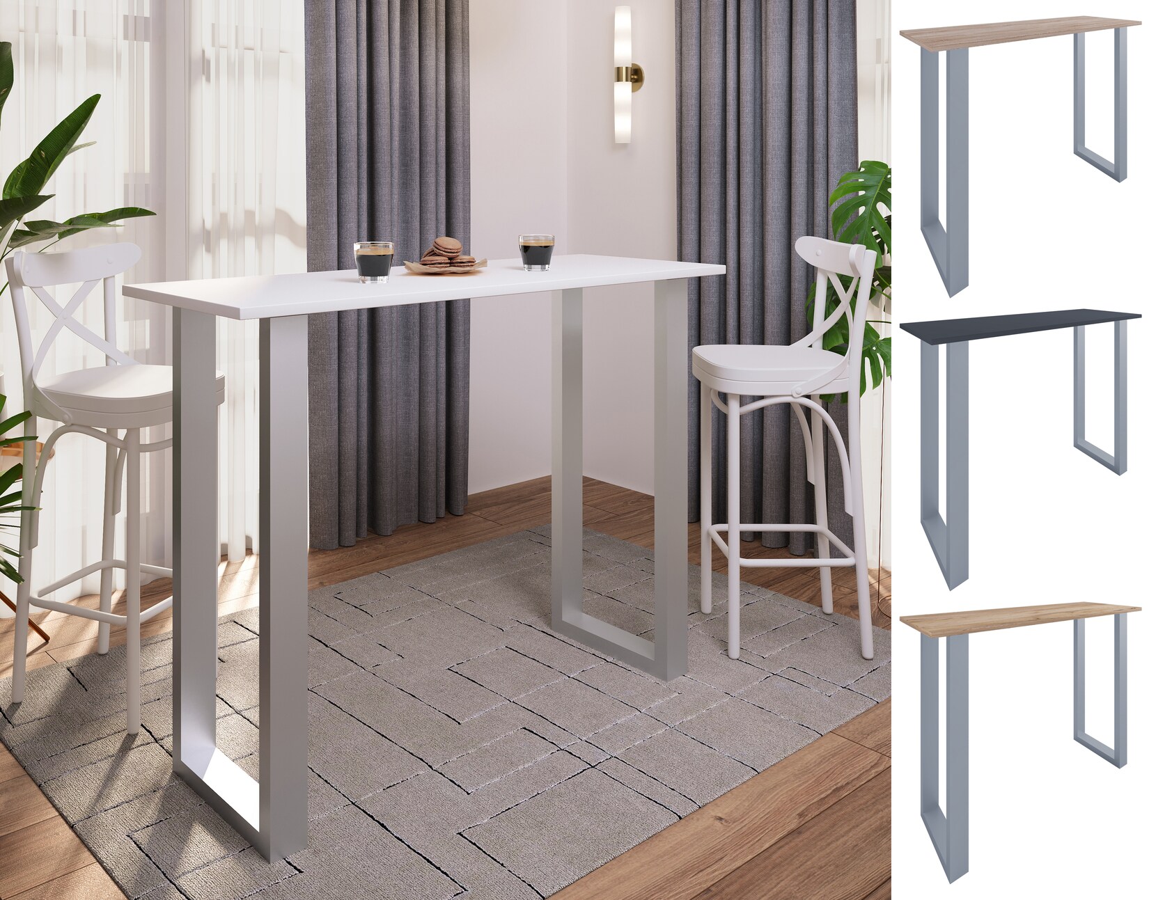 VCM Bartisch   Tresen   Stehtisch   hoher Tisch   Bartresen Tisch – Xona 140×50 cm | 04051814437939