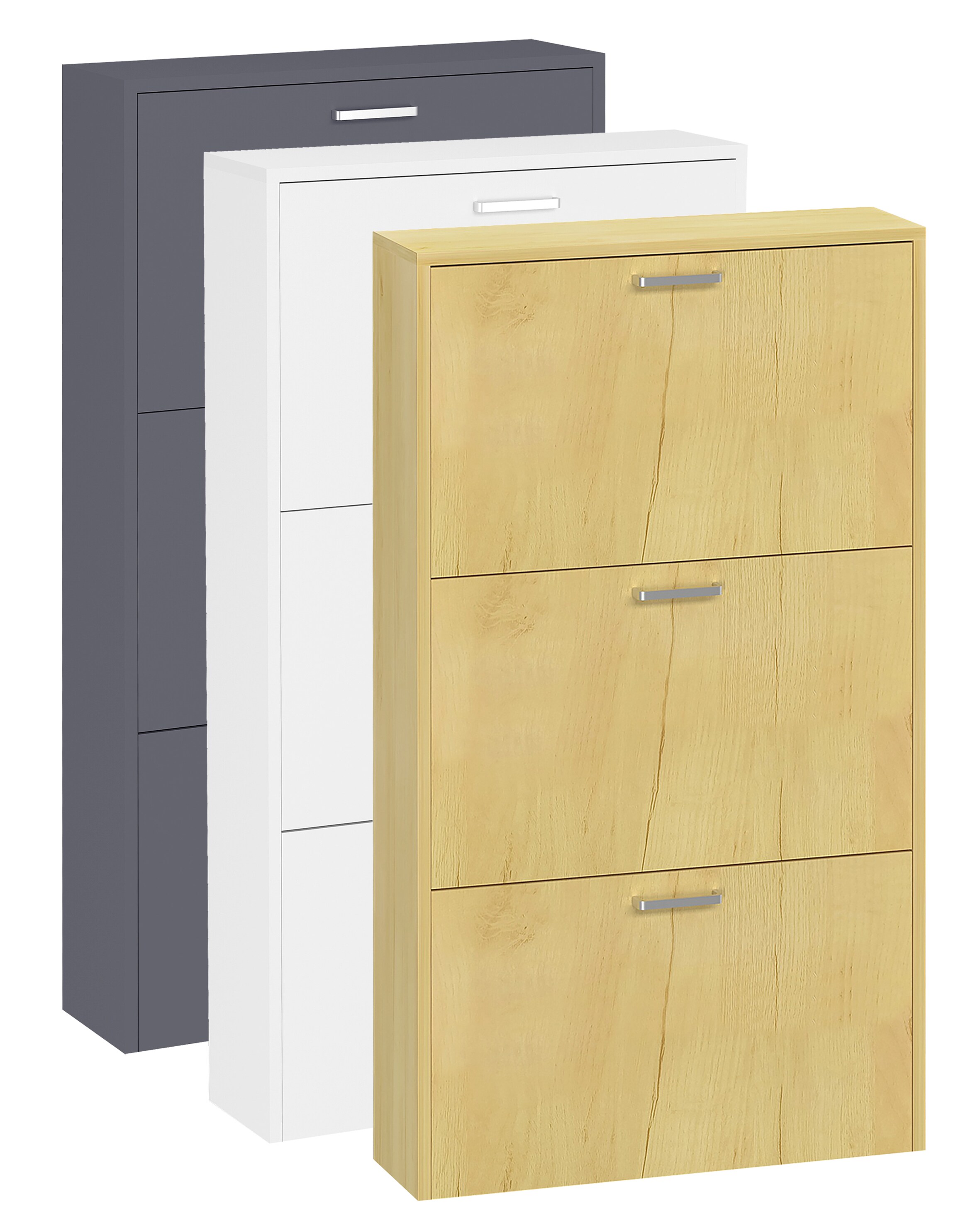 VCM Holz Regal Kipper Schuhregal Schuhschrank Schuhkipper 3 Sulos M - Bild 1