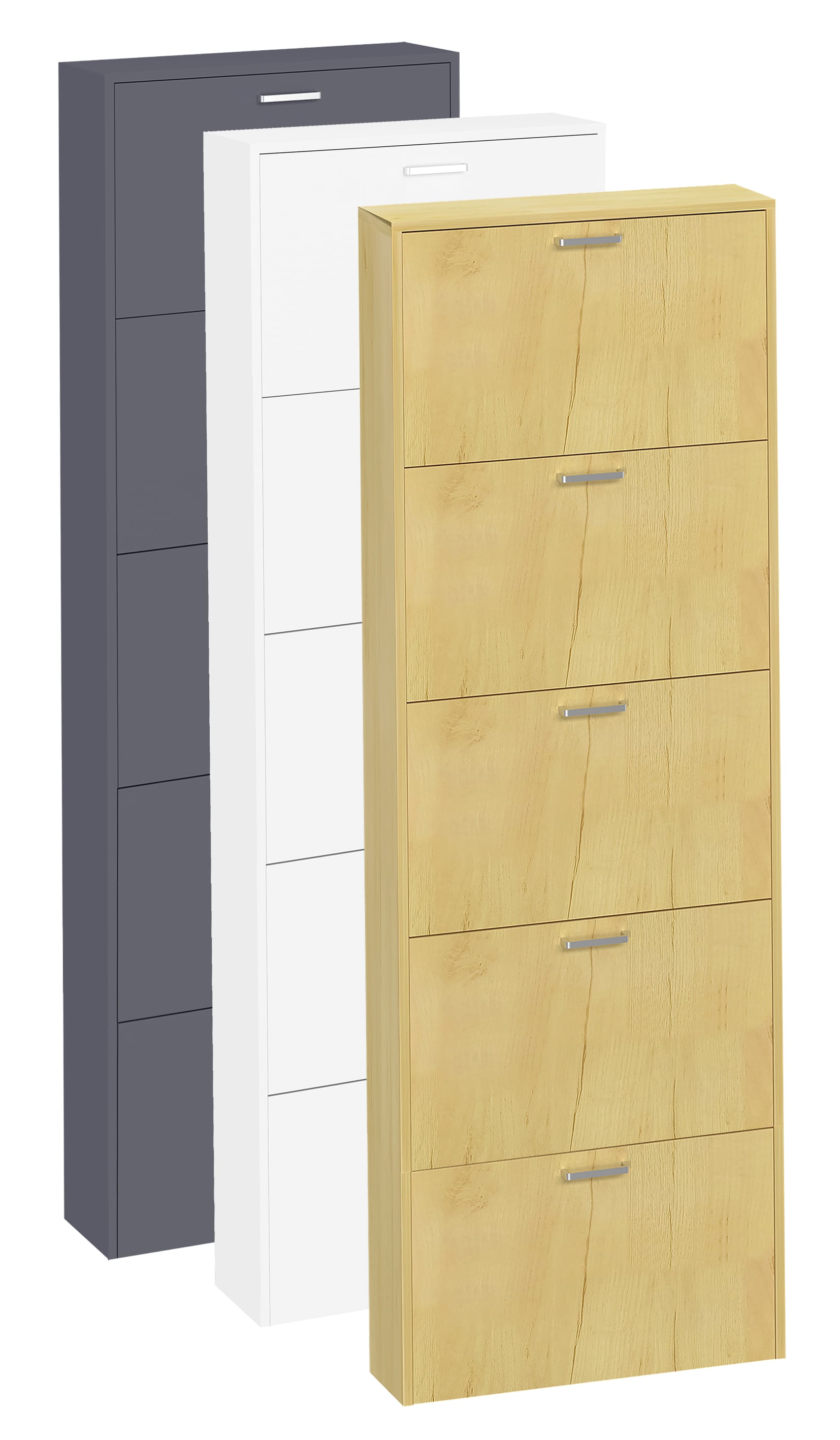 VCM Holz Regal Kipper Schuhregal Schuhschrank Schuhkipper 5 Sulos XL - Bild 1