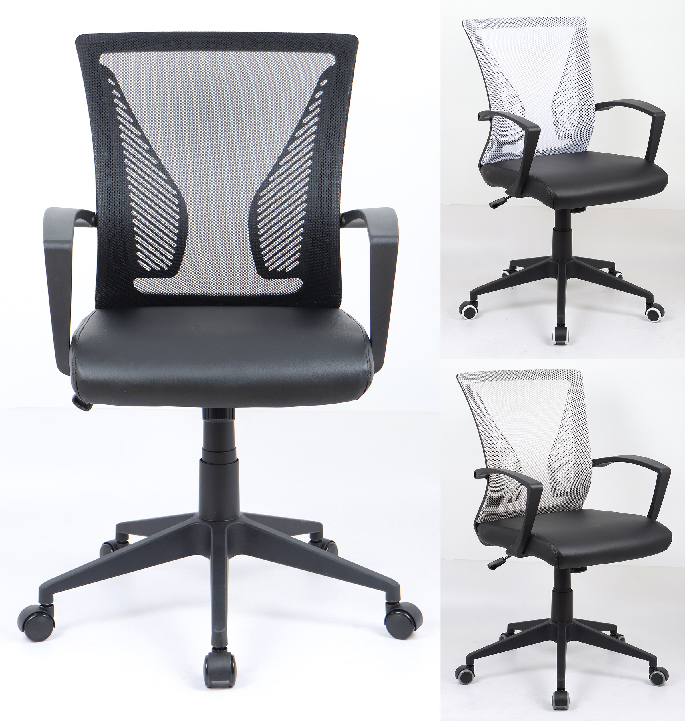 VCM B&uuml;rostuhl ergonomisch | Drehstuhl h&ouml;henverstellbar | B&uuml;rostuhl f&uuml;r B&uuml;ro & Home office - Offilo PU - Bild 1