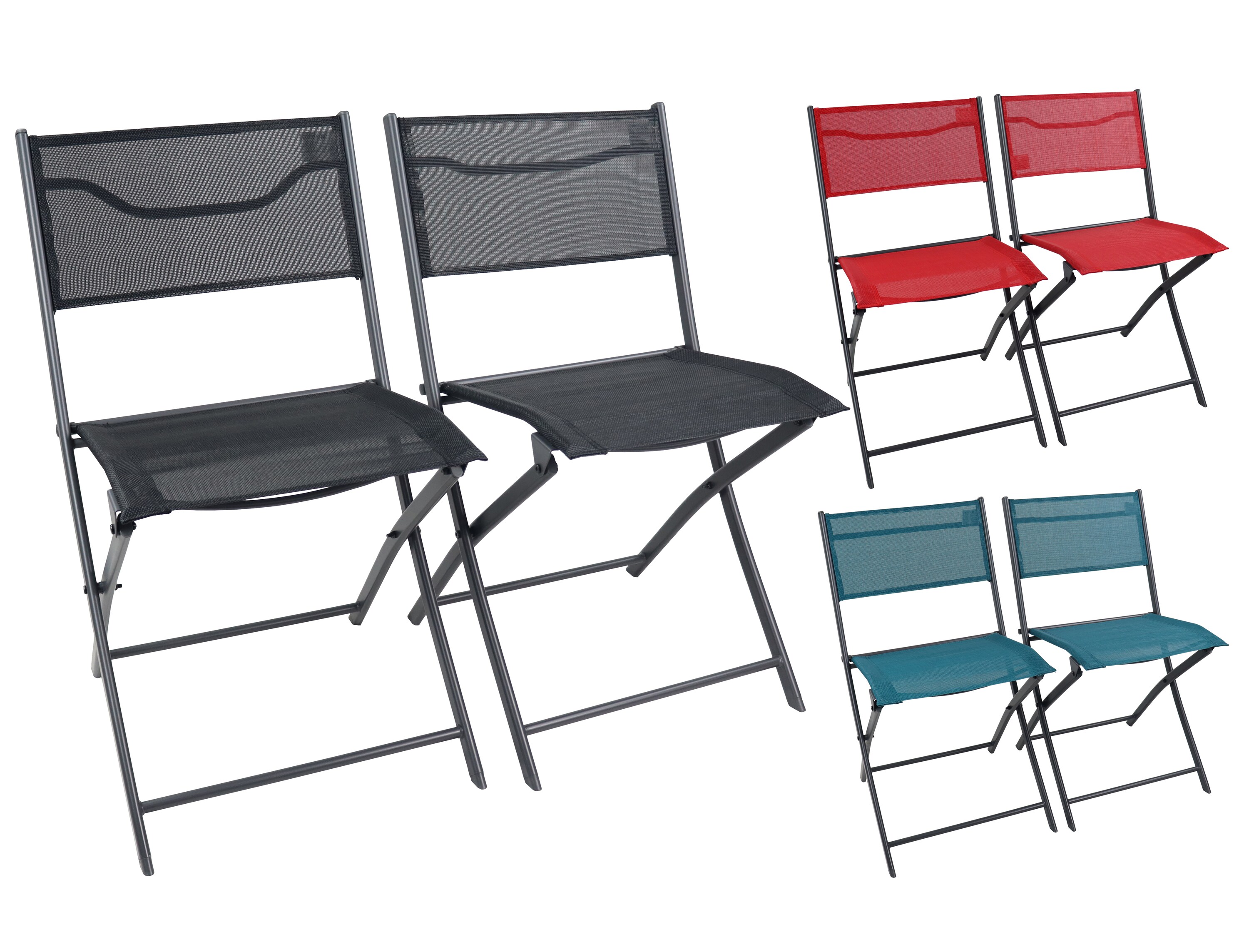 VCM 2er Set Gartenstuhl | Balkonstuhl klappbar | Ma&szlig;e ca. H. 79 x B. 45 x T. 46 cm | Campingstuhl | Gartenm&ouml;bel - Sumila - Bild 1