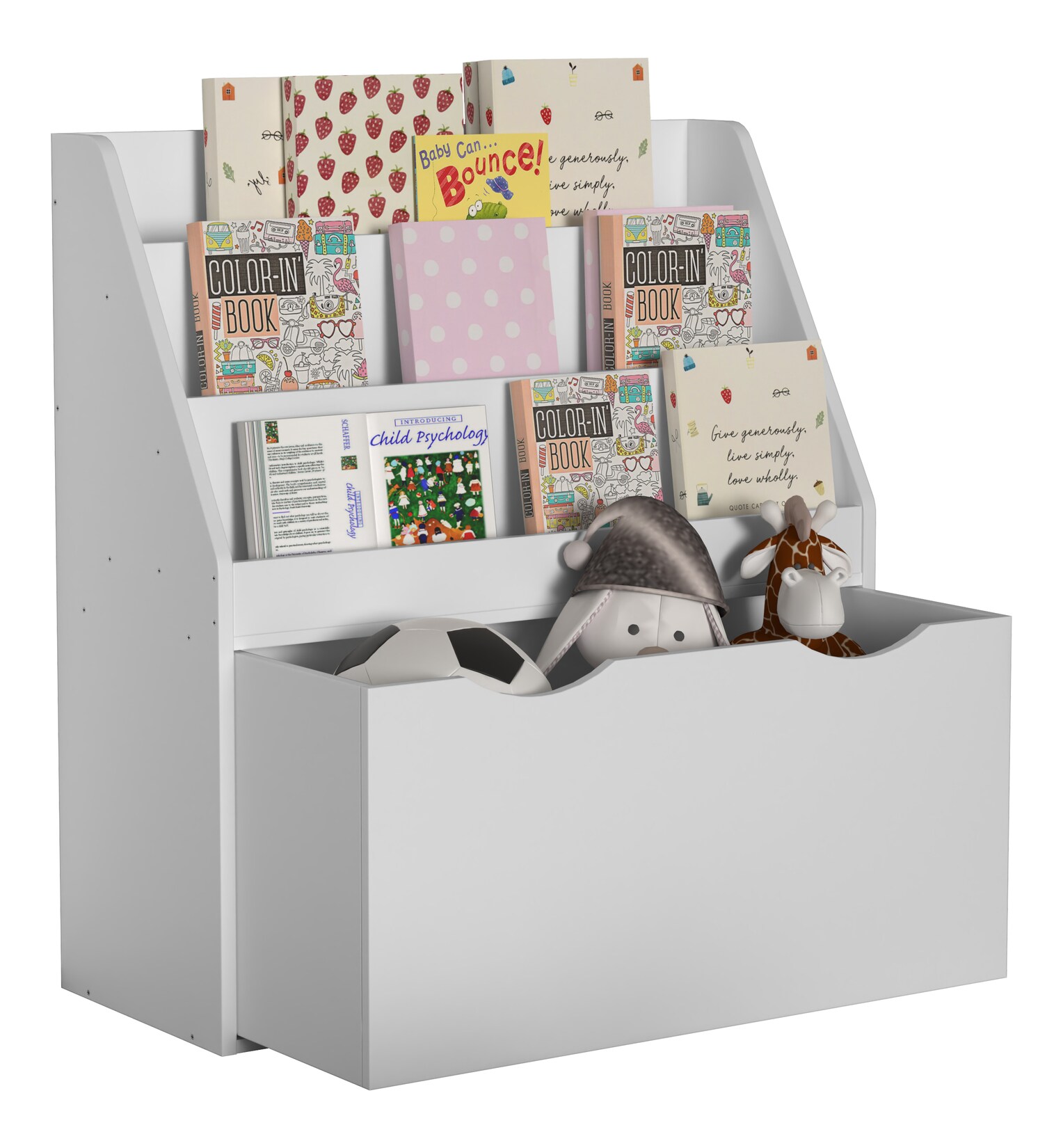 VCM Holzregal mit Rollen Schublade   platzsparendes Kinder Regal   Maße: H. 80 x B. 73 x T. 30 cm   Elegantes Regal stehend   Aufbewahrungsbox   Bücherregal   Aufbewahrungsregal – Besira L | 04051814439933