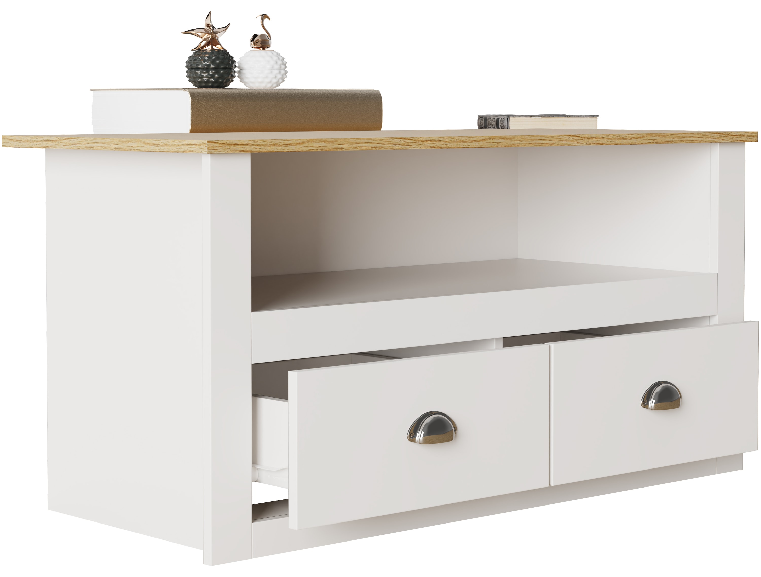 VCM TV M&ouml;bel | Lowboard | Fernsehregal mit ausreichend Stauraum | Ma&szlig;e H. 54 x B. 99 x T. 44 cm | Fernseh M&ouml;bel &ndash; Balusa - Bild 1