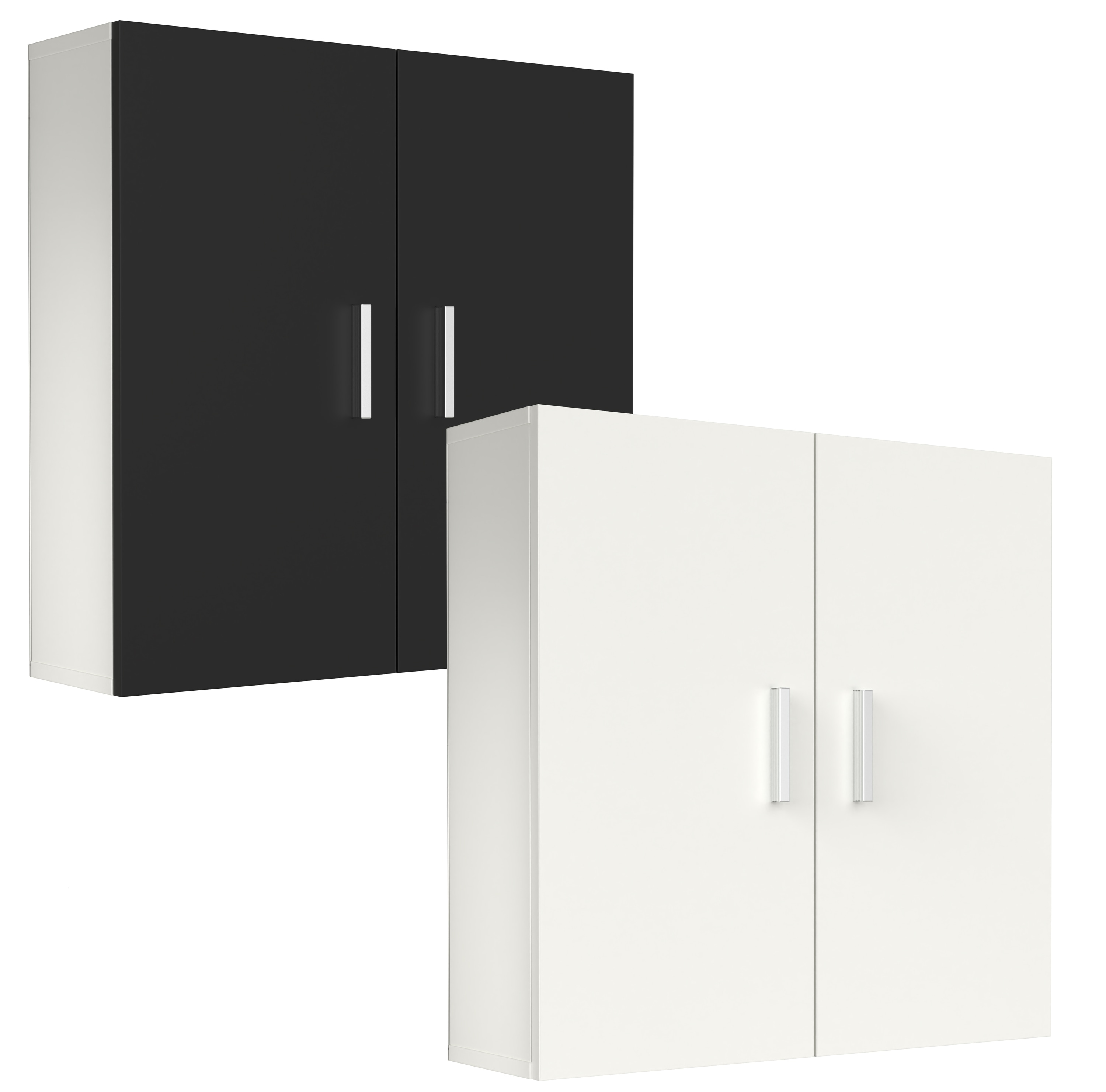 VCM Holz Wandschrank | Badschrank | Ma&szlig;e: H. 60 x B. 60 x T. 18 cm | 2 T&uuml;ren | 2 F&auml;cher - Zalo - Bild 1