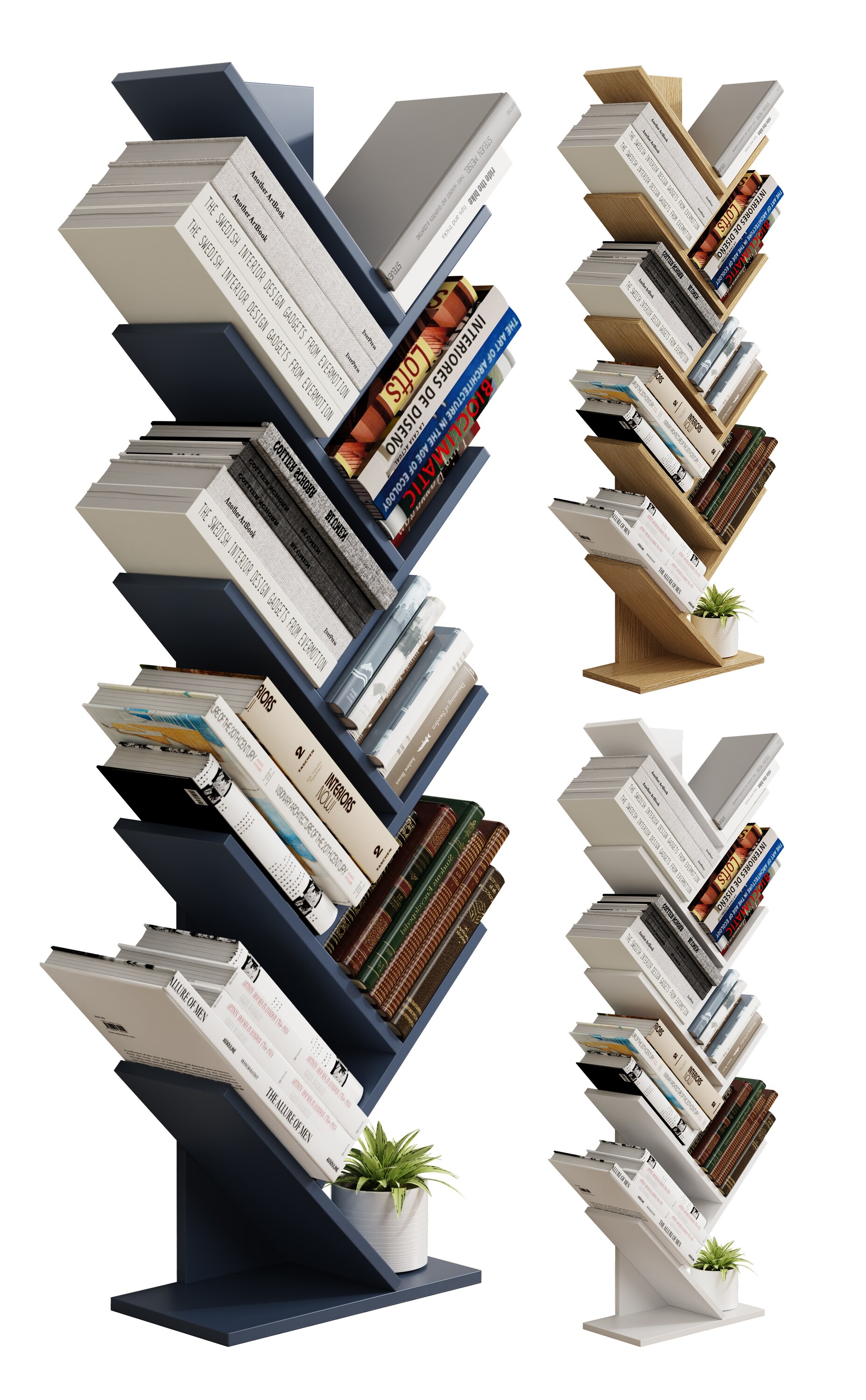 VCM Holz Aufbewahrung Stand Regal B&uuml;cherregal Deko B&uuml;cher Standregal Nulis XL - Bild 1