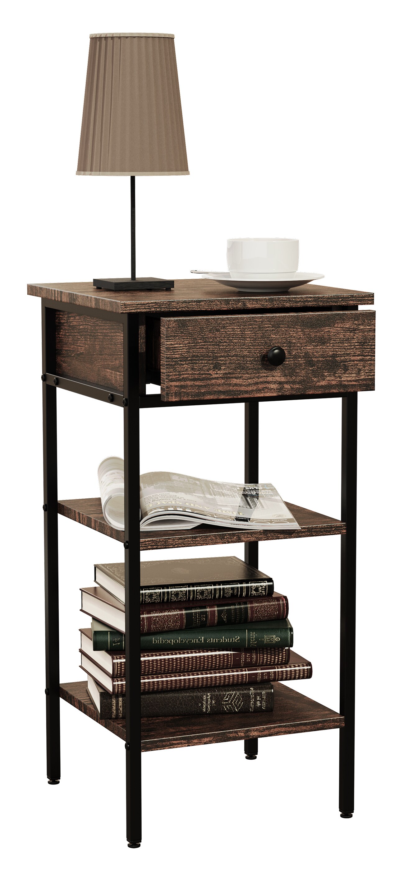 VCM Holz Metall Beistelltisch Couchtisch Sofatisch Wohnzimmertisch Kaffeetisch Aulari L - Bild 1