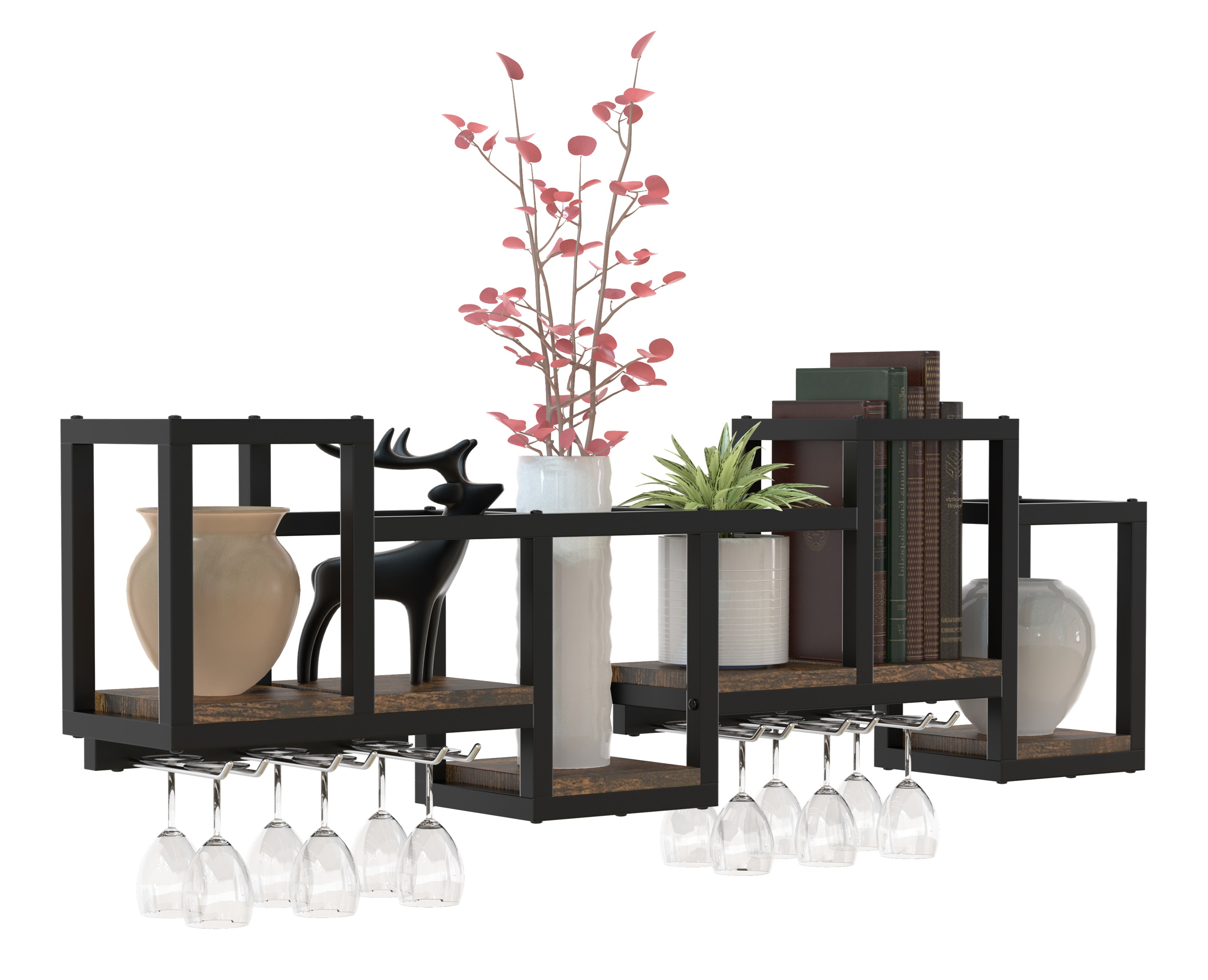 VCM K&uuml;chenregal h&auml;ngend | Ma&szlig;e ca. H. 26 x B. 108 x T. 18 cm | H&auml;ngeregal | Wandregal | K&uuml;chenm&ouml;bel &ndash; Kolari M - Bild 1