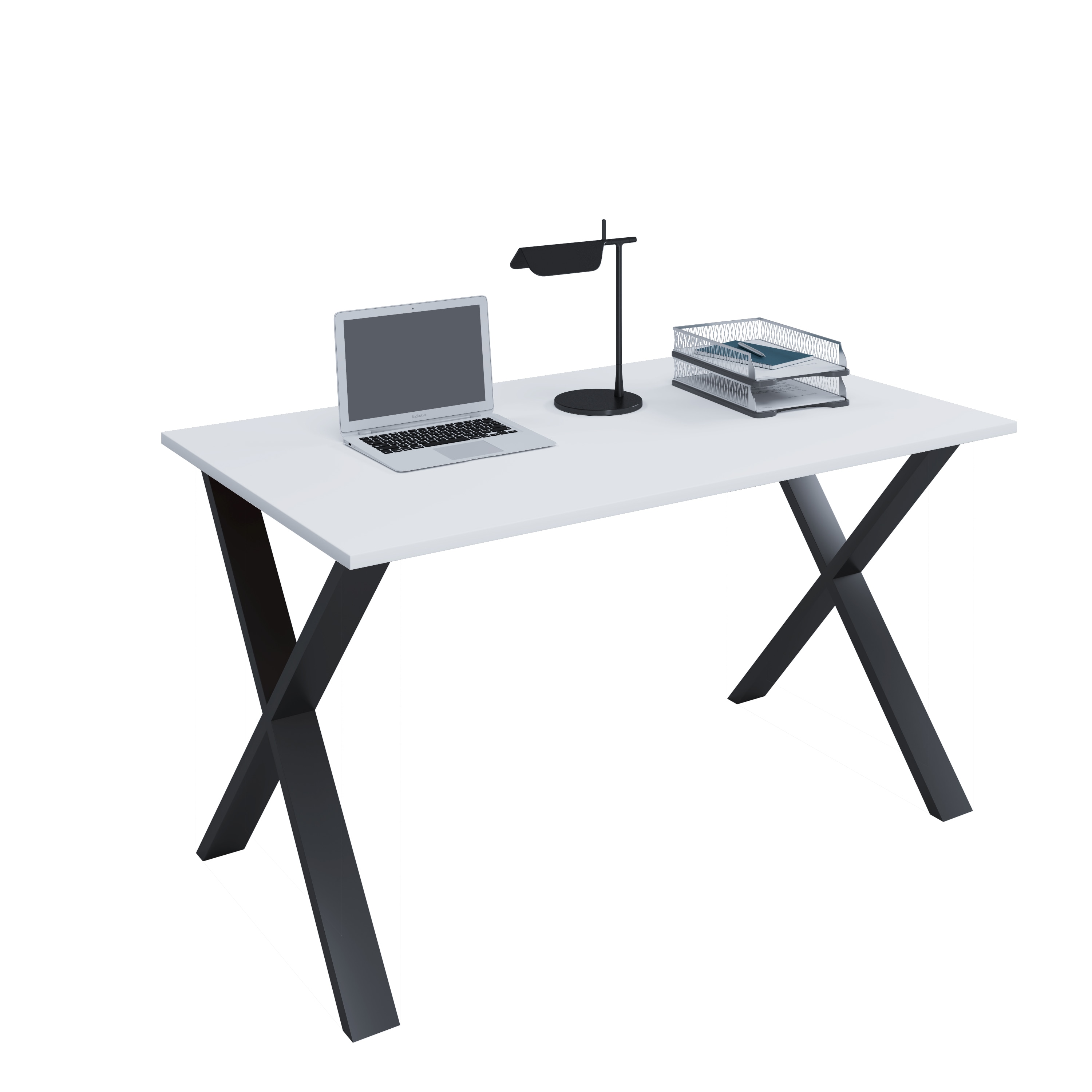 VCM Schreibtisch, 160 x 80 cm, Computertisch mit Metallgestell, B&uuml;rotisch f&uuml;r Homeoffice und Arbeitszimmer - Lona X - Bild 1