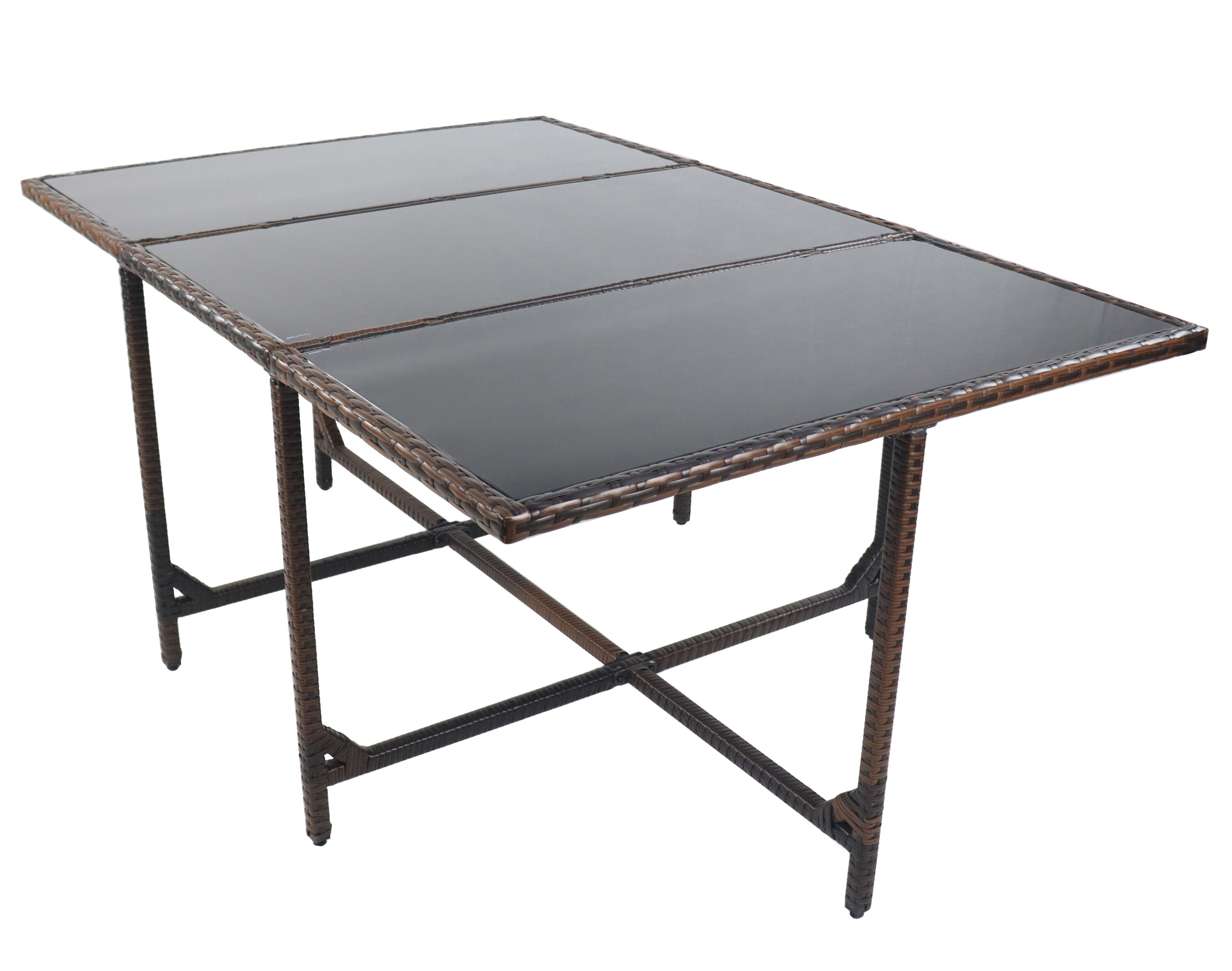 VCM Gartentisch | Tisch aus Rattan | Ma&szlig;e ca. H. 74 x B. 170 x T. 110 cm | Gartentisch | Gartenm&ouml;bel &ndash; Raloso 170x110 - Bild 1