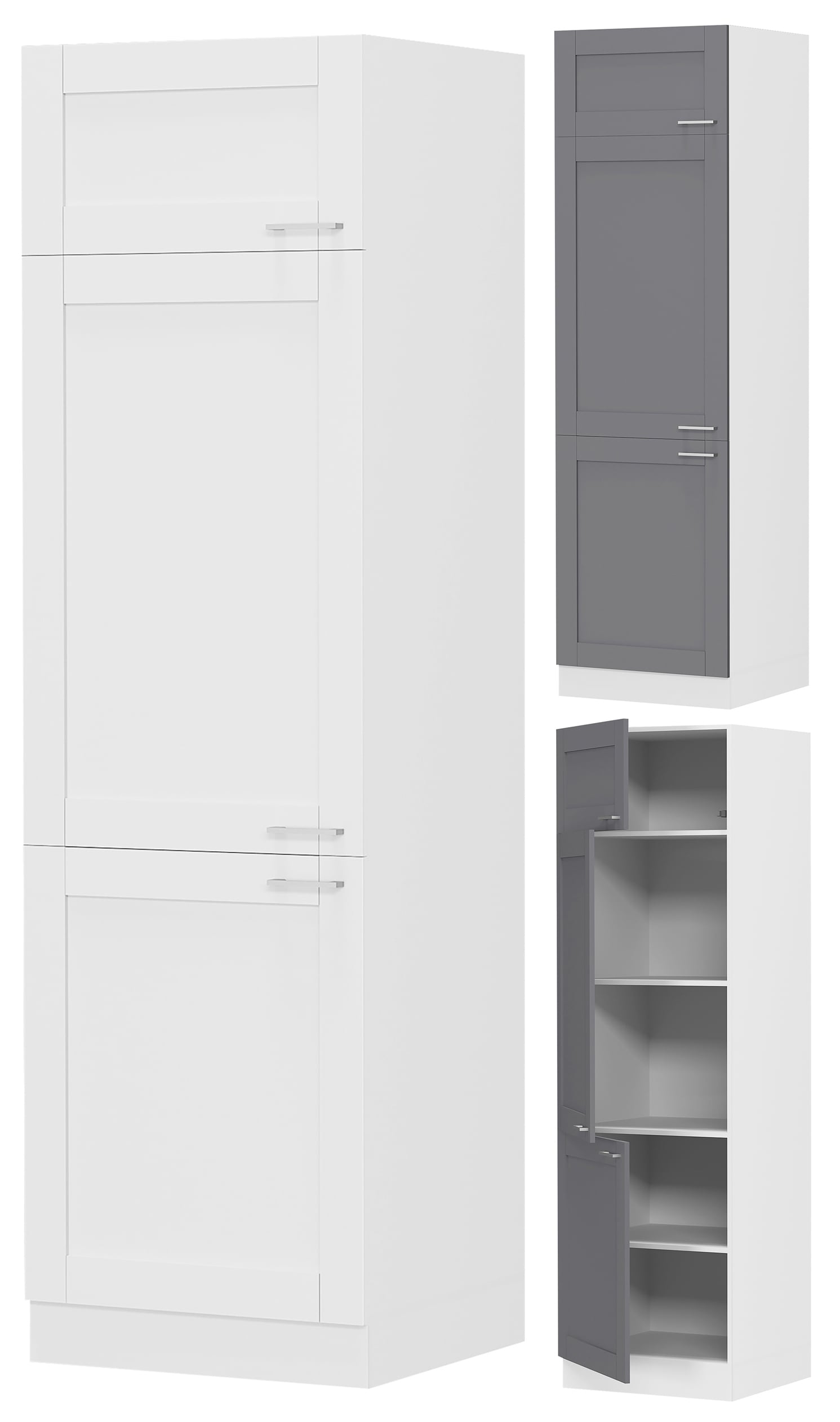 VCM K&uuml;chenschrank | Ma&szlig;e ca. H. 207 x B. 60 x T. 57 cm | Hochschrank im Landhaus Stil | K&uuml;chenm&ouml;bel - Colura - Bild 1