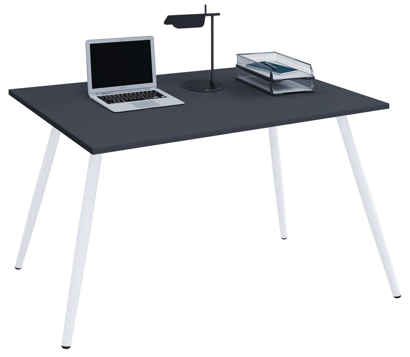 VCM Schreibtisch Computertisch Bürotisch Skandanivischer Retro Look Salia 80x50 cm