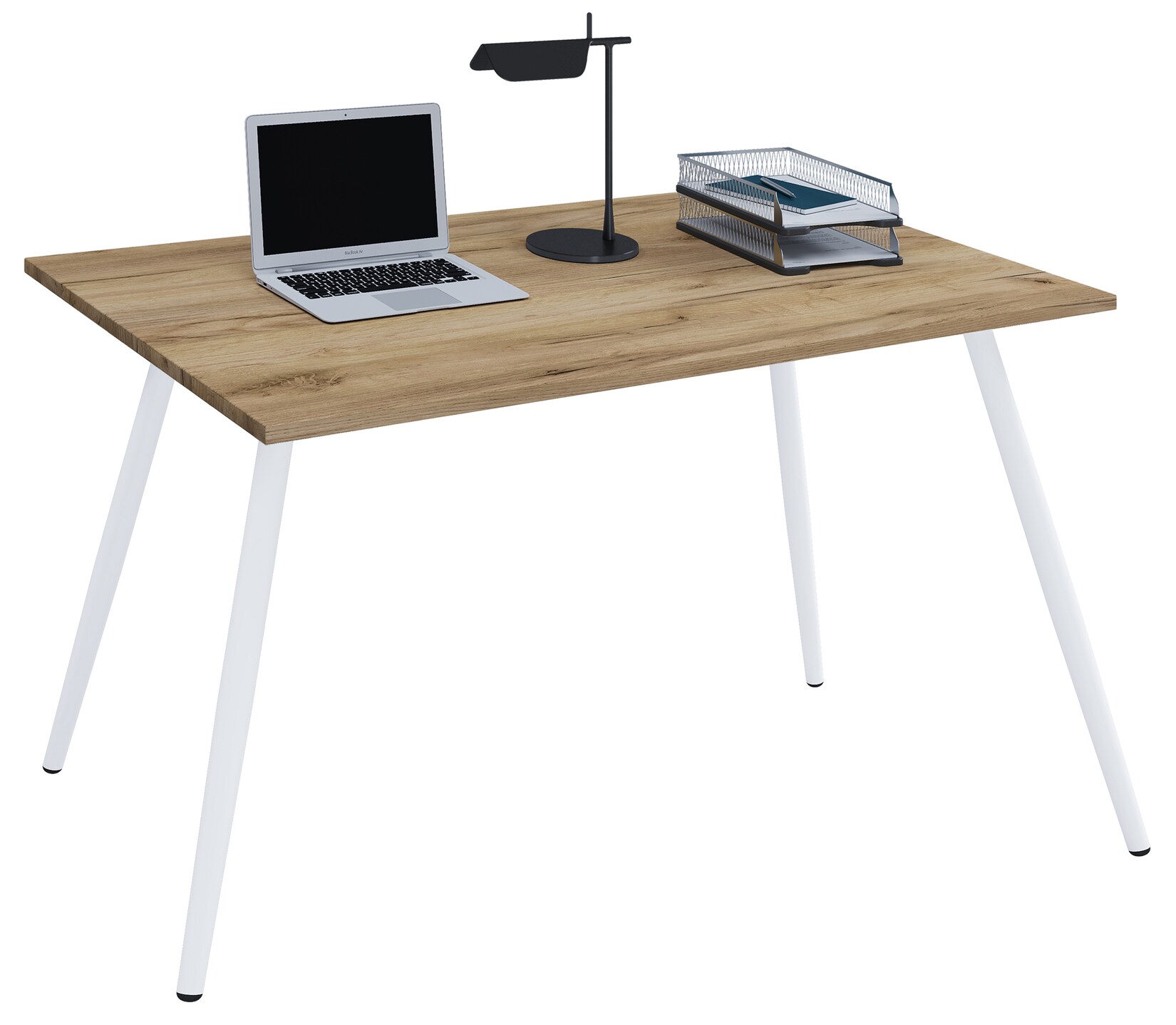 VCM Schreibtisch Computertisch Bürotisch Skandanivischer Retro Look Salia 160x80 cm