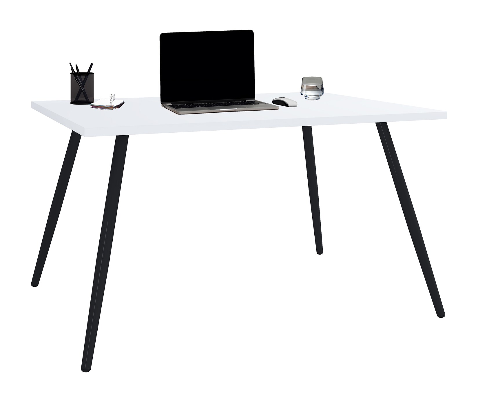 VCM Schreibtisch Computertisch Bürotisch Skandanivischer Retro Look Salia 80x50 cm