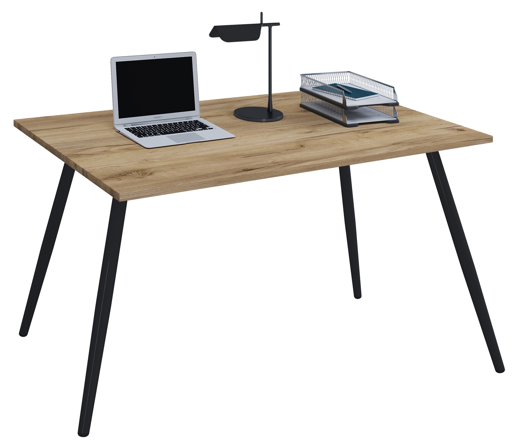 VCM Schreibtisch Computertisch Bürotisch Skandanivischer Retro Look Salia 160x80 cm