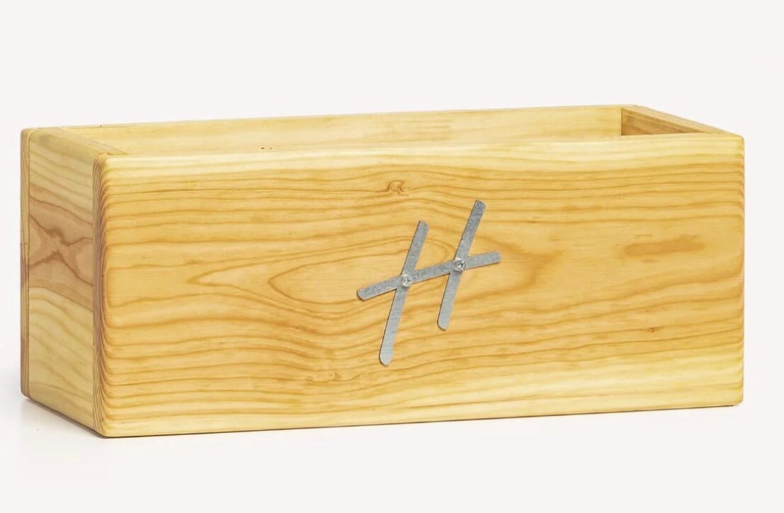 VCM Holz Kr&auml;uterbeet K&uuml;che Fensterbank rechteckig, stehender Pflanzkasten f&uuml;r Garten Terrasse Balkon K&uuml;che - H. 16 x B. 39 x. T. 18 cm - Bild 1