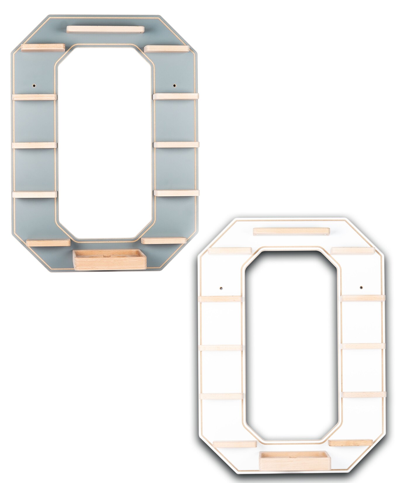BOARTI Kinderregal Buchstabe O   hängend für Toniebox und Tonie Figuren   platzsparendes Regal   H. 54 x B. 40 x T. 19   Wandregal Musikbox und Figuren Aufbewahrung Magneteinsätzen   Aufbewahrungsregal Holz | 04260641120307