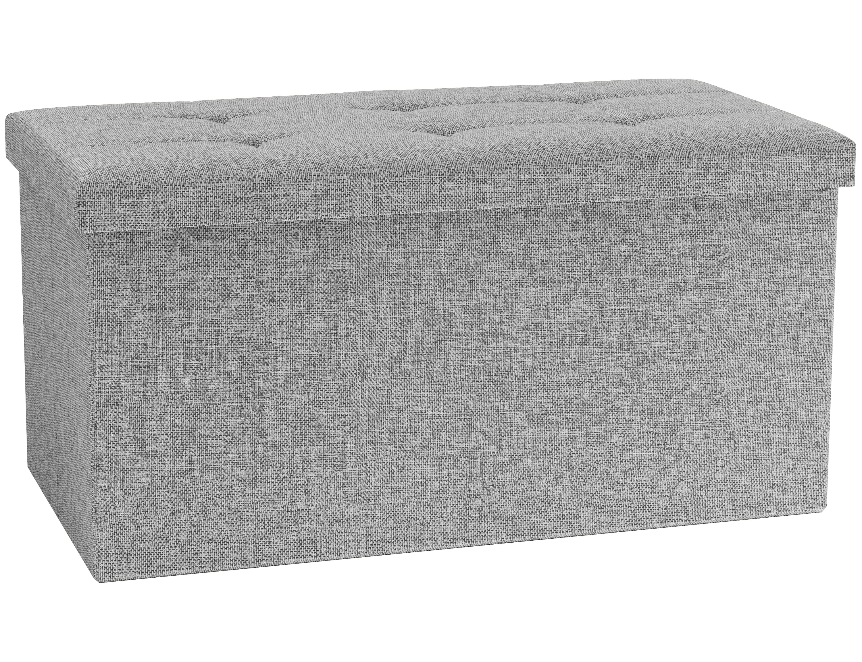 VCM Stoff Sitzbank | Ma&szlig;e ca. H. 38 x B. 76 x T. 38 cm | Kiste f&uuml;r flexiblen Einsatz in allen Wohnr&auml;umen | Aufbewahrungsbox | Sitztruhe - Boxas - Bild 1