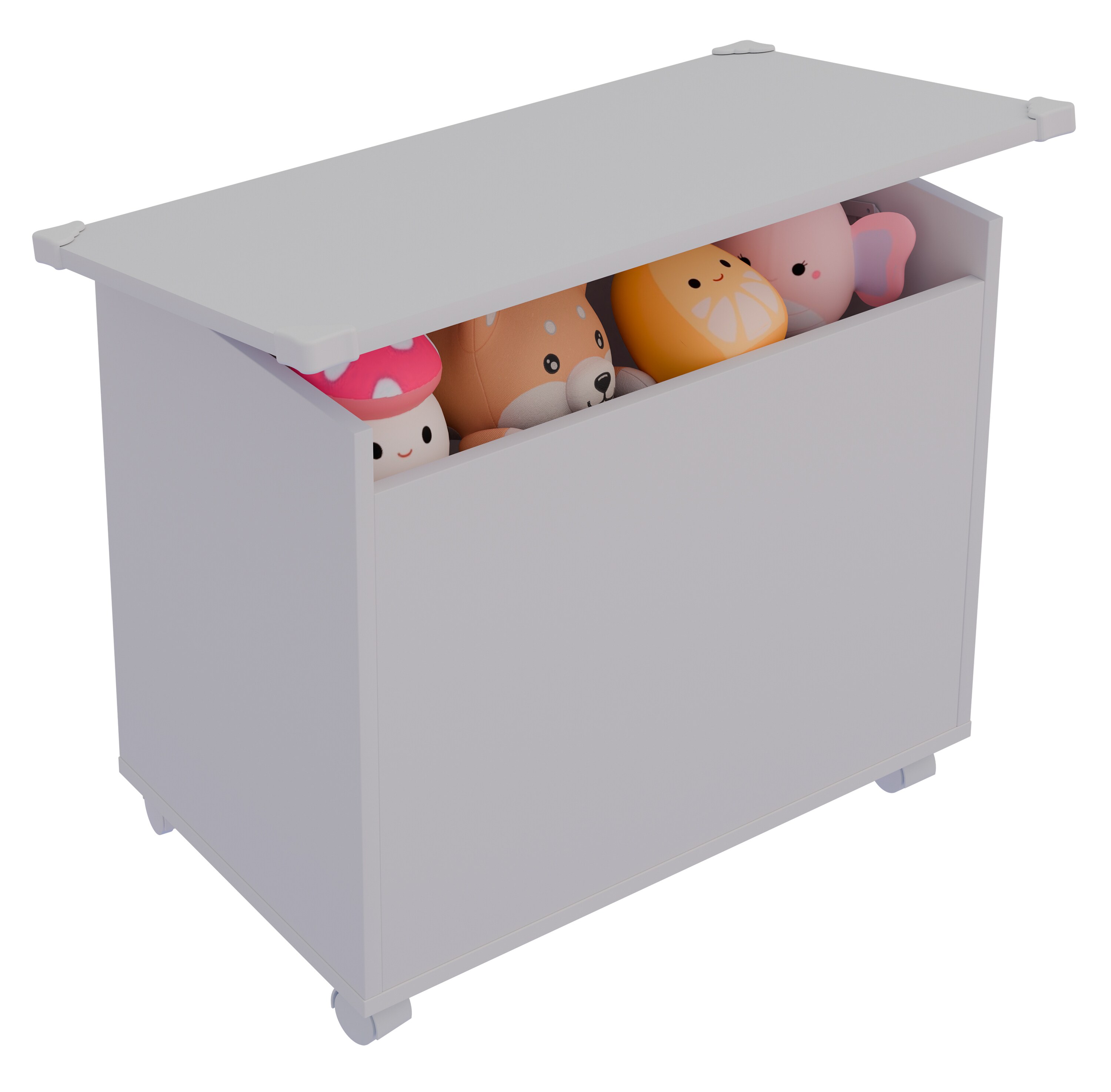 VCM Holztruhe | Ma&szlig;e ca. H. 54 x B. 68 x T. 39 cm | Rollen | Kiste f&uuml;r alle Wohnr&auml;ume | Aufbewahrungsbox | Kiste - Bosula M - Bild 1