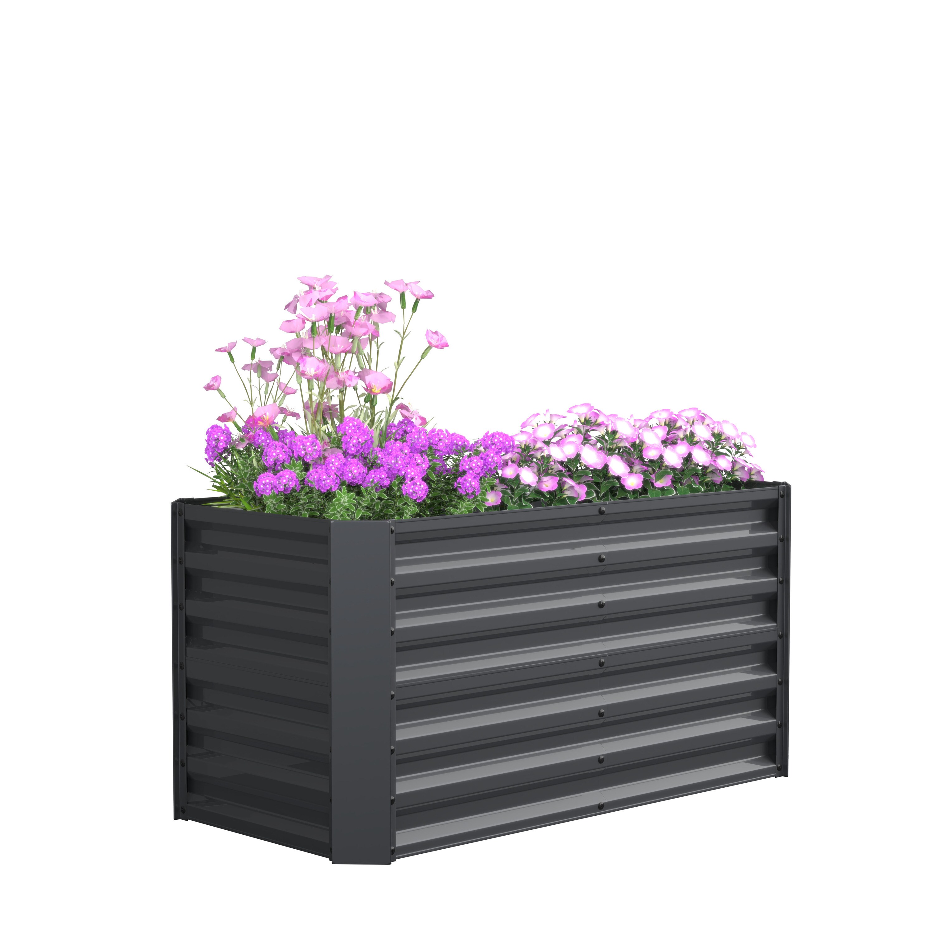 VCM Metall Hochbeet 180 x90 x 57 cm &ndash; Rechteckiger Pflanzkasten f&uuml;r Garten & Terrasse &ndash; Robustes Gartenbeet aus Metall, Pflanzenbeet ohne Boden, Galdo XL - Bild 1