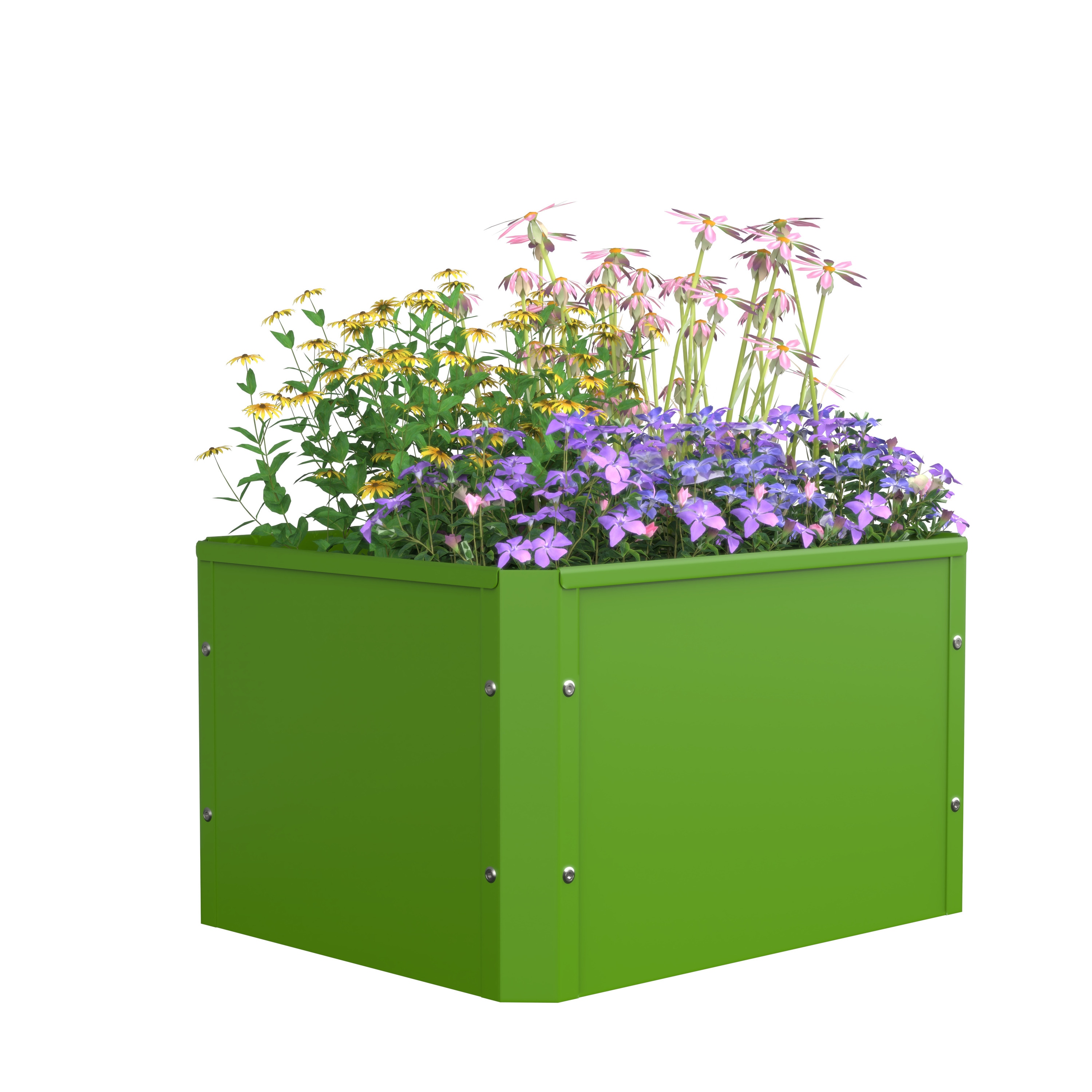 VCM Metall Hochbeet 50x40x30 cm, rechteckiger Pflanzkasten f&uuml;r Balkon Terrasse Garten, Blumenkasten mit Boden, Balora M - Bild 1