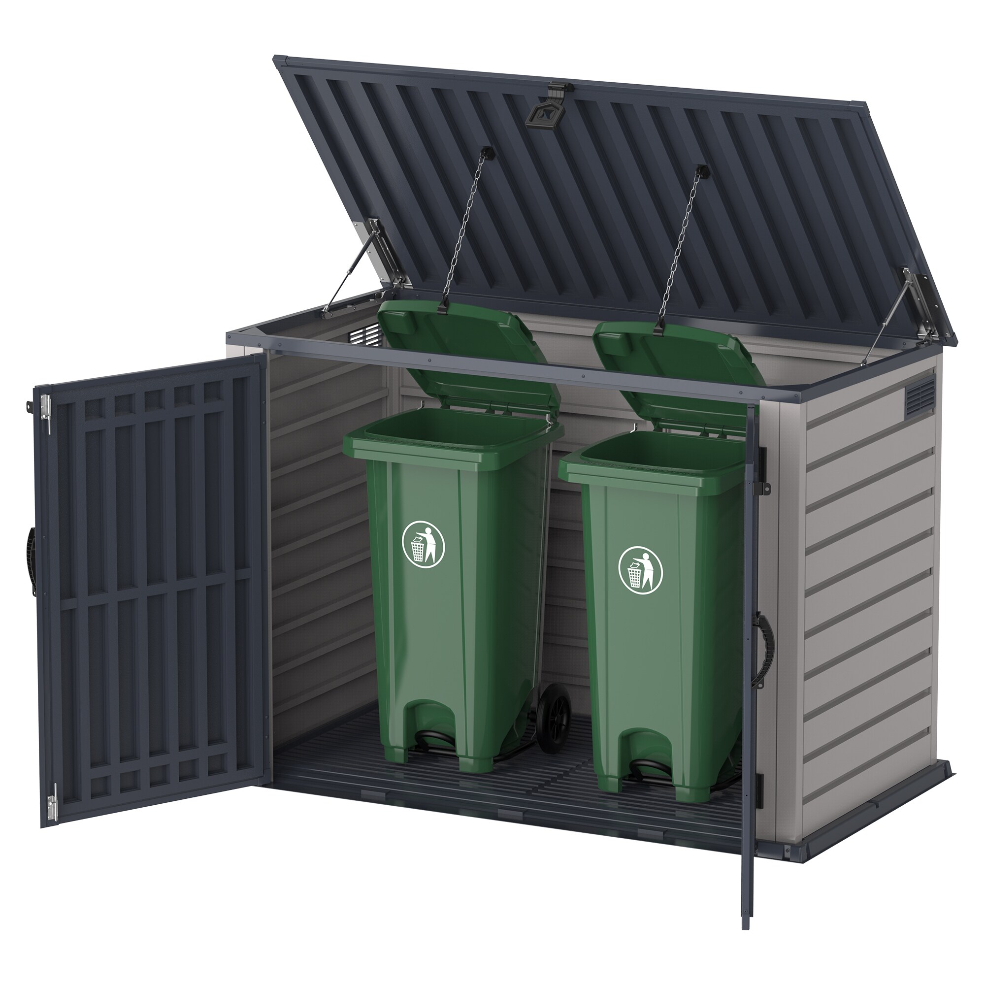 Duramax MultiStore Aufbewahrungsbox 3er M&uuml;lltonnenbox 2100 l, 192 x 137 x 108 cm, Kunststoff - Bild 1