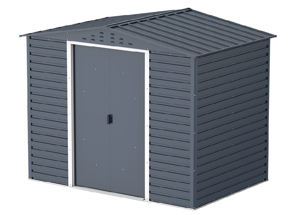 Duramax Metall Gartenhaus 243x161 Ger&auml;teschuppen Garten Ger&auml;tehaus Schiebet&uuml;ren, H. 209 x B. 261 x T. 183 cm - Bild 1