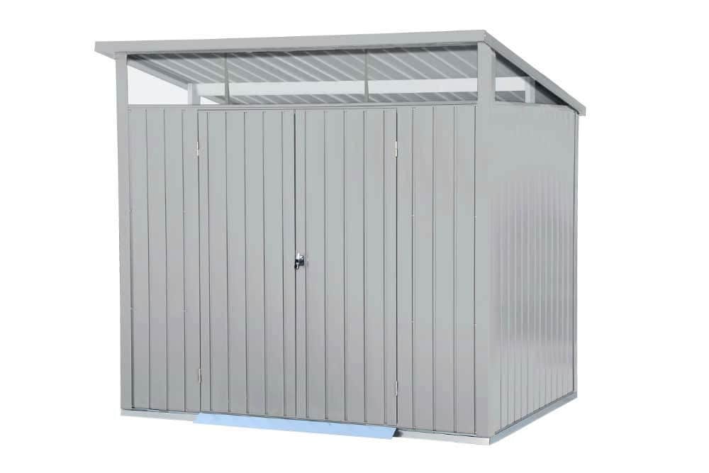 Duramax Metall Gartenhaus 249x231 Ger&auml;teschuppen Garten Ger&auml;tehaus Fl&uuml;gelt&uuml;r, H. 203 x B. 249 x T. 231 cm, Metall - Bild 1