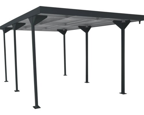 VCM Metall Carport 543x 287 Autoüberdachung offene Auto Garage H. 233 x B. 287 x T. 543 cm Garagenüberdachung