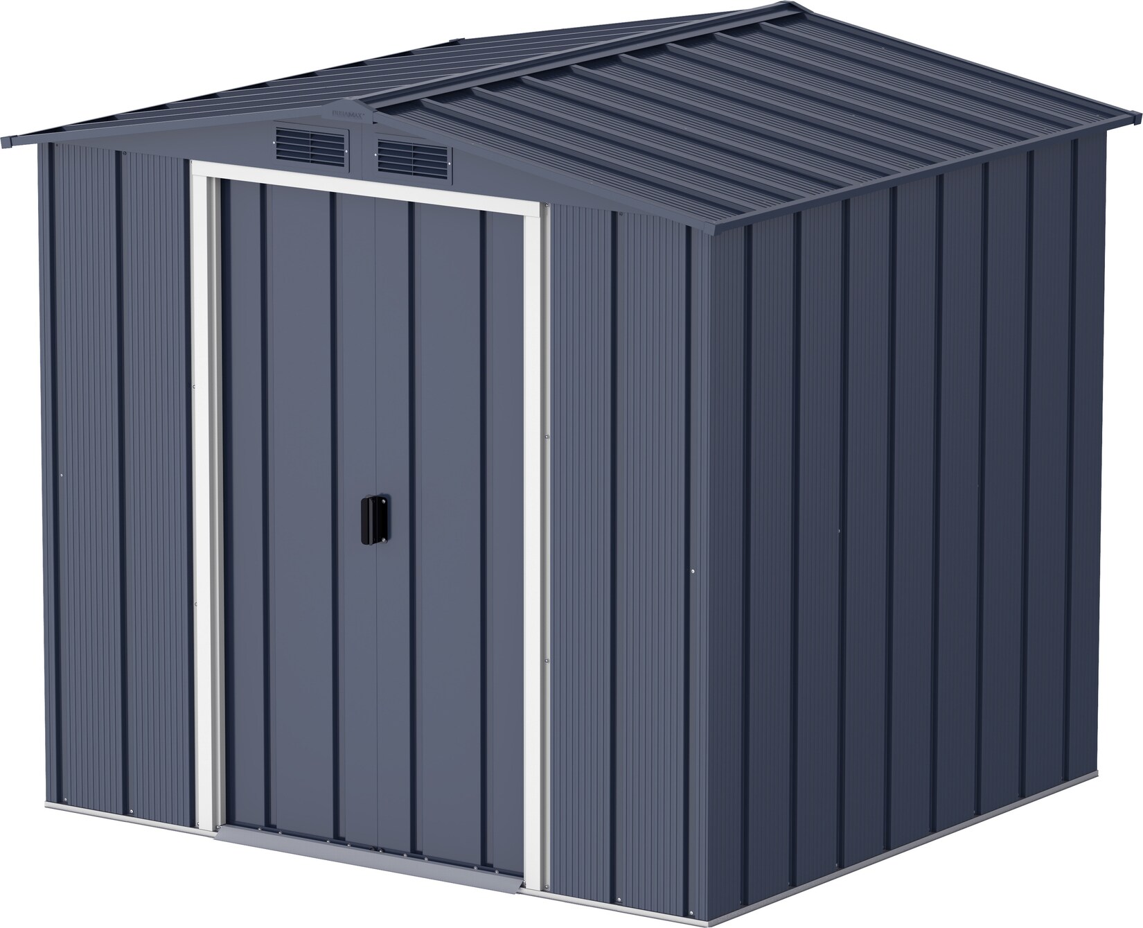 Duramax Metall Gartenhaus 202×174 Geräteschuppen Garten Gerätehaus Schiebetüren, H. 181 x B. 202 x T. 174 cm, Metall | 00638801618515
