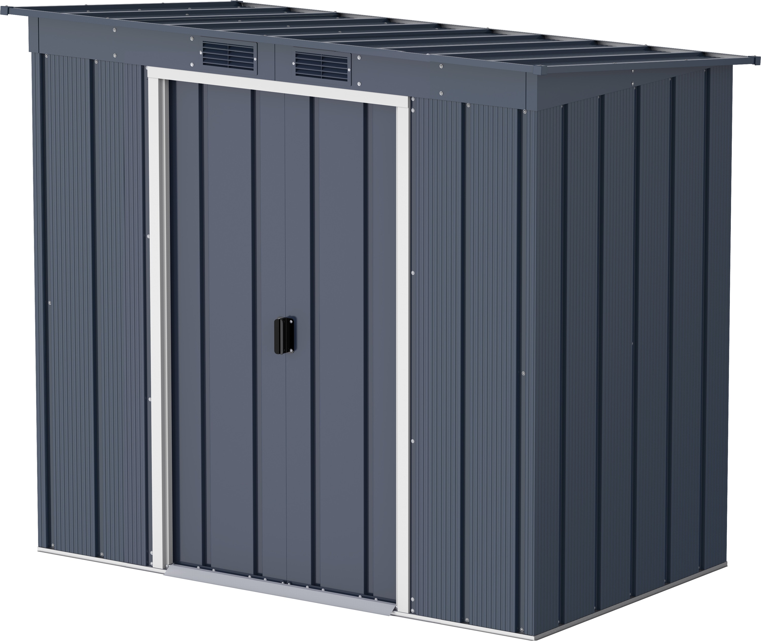 Duramax Metall Gartenhaus 203x113 Ger&auml;teschuppen Garten Ger&auml;tehaus Schiebet&uuml;r, H. 176 x B. 203 x T. 113 cm, Metall - Bild 1