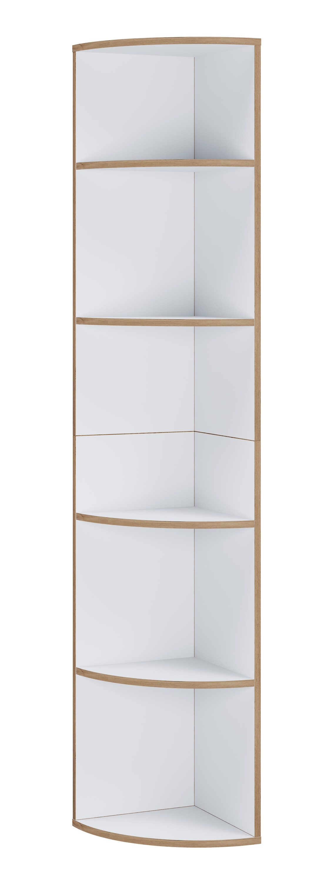 VCM Holzregal stehend | platzsparendes Eckregal | Maße Bücherregal ca. H. 183 x B. 33 x T. 33 cm | elegantes Regal