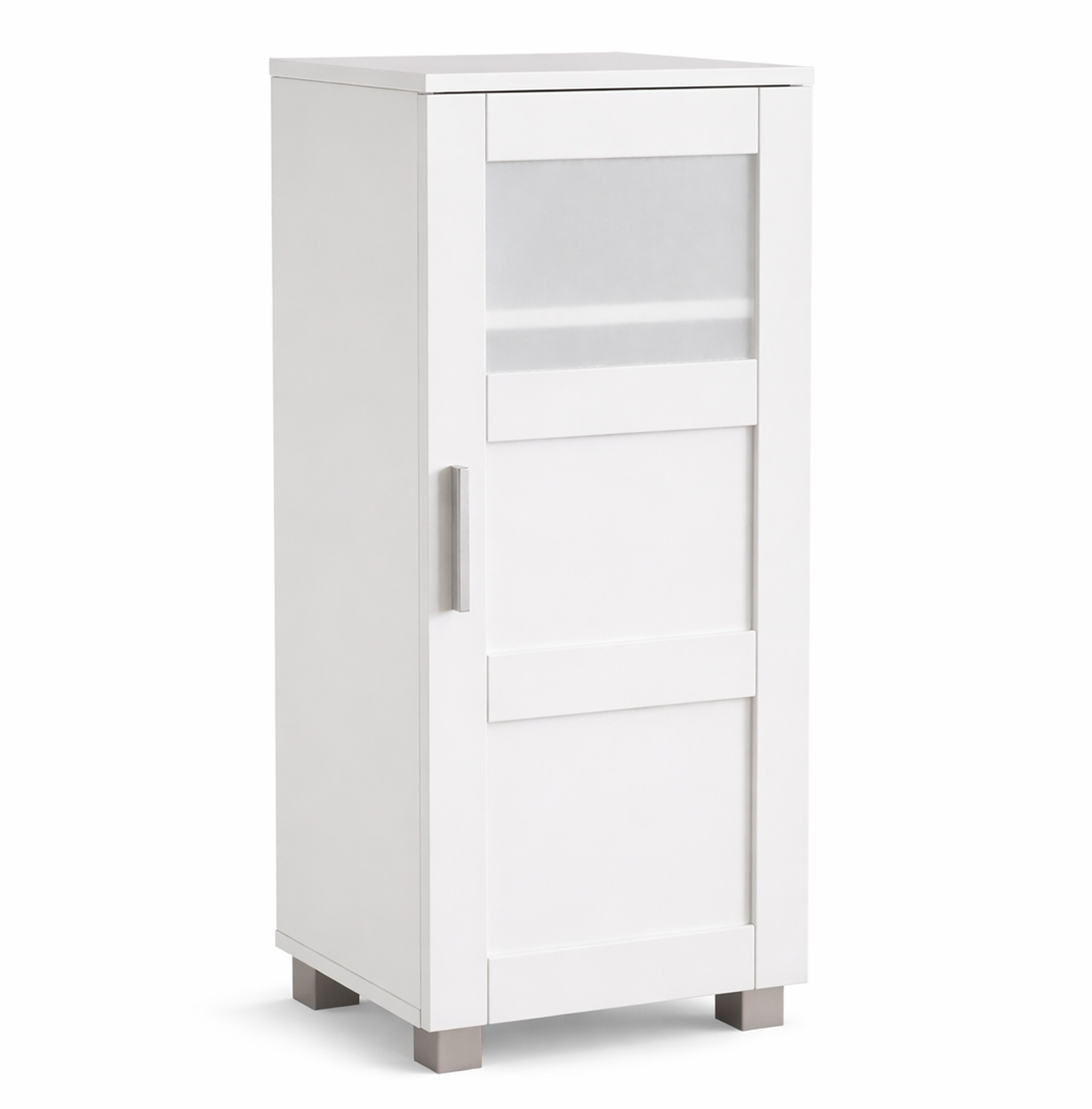VCM Midischrank &ndash; schmaler Badschrank mit 3 F&auml;chern, 70 x 38 x 28 cm, kompakte Aufbewahrung f&uuml;r Badezimmer, Badm&ouml;bel mit Dreht&uuml;ren, Nilari M - Bild 1