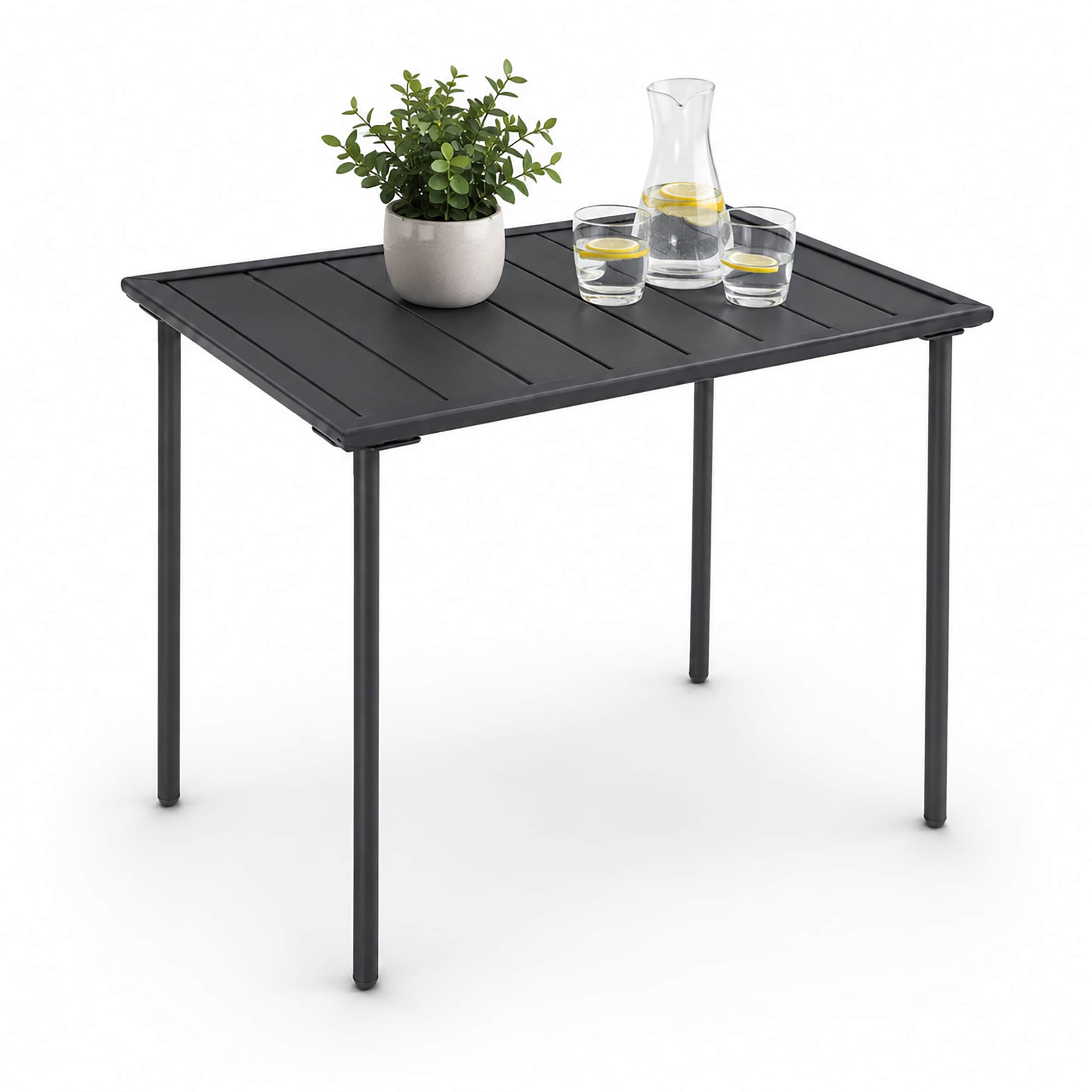 VCM Gartentisch Sumila Metall 80x55 cm, wetterbest&auml;ndiger Outdoor Tisch mit h&ouml;henverstellbaren F&uuml;&szlig;en, Balkontisch f&uuml;r Garten und Terrasse - Bild 1