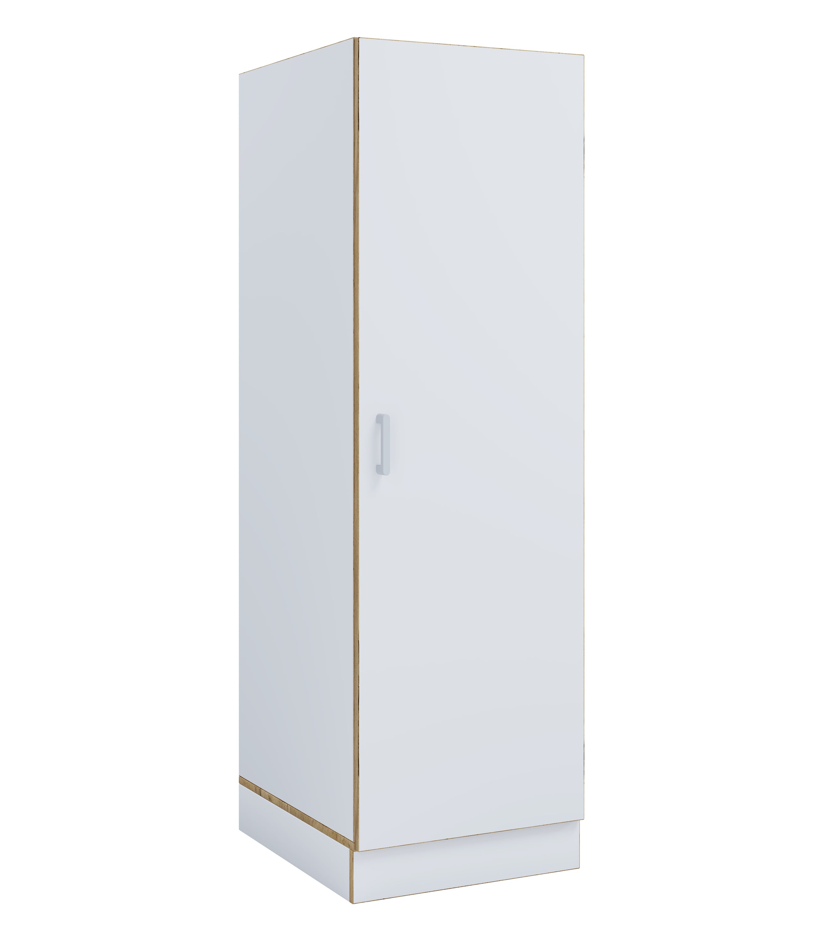 VCM Mehrzweck-W&auml;scheschrank , schmaler Stauraumschrank mit 3 F&auml;chern & Dreht&uuml;r, Ma&szlig;e Haushaltsregal H. 162 x B. 50 x T. 60 cm, K&uuml;chenschrank Rislo BD XL - Bild 1