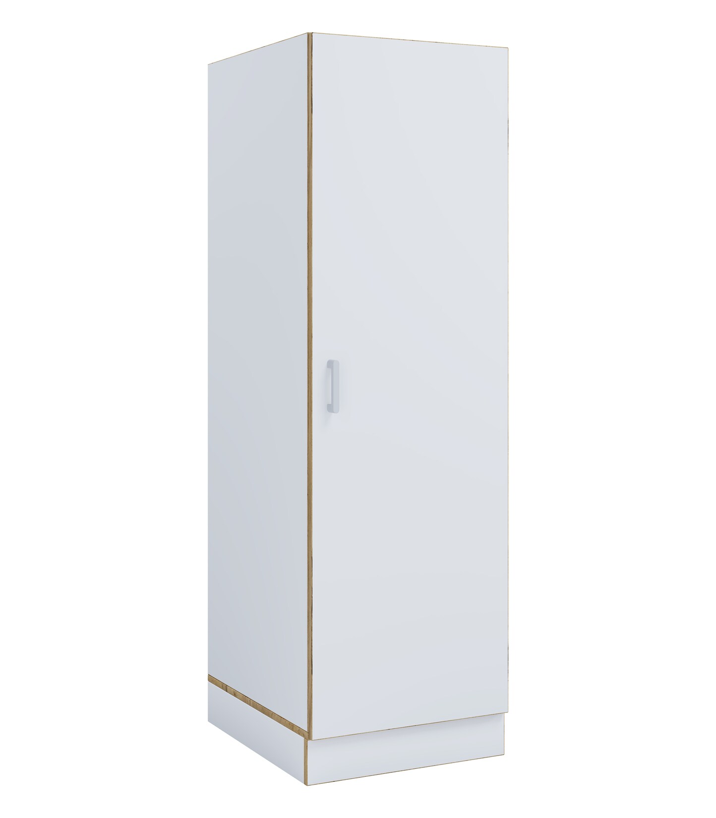VCM Mehrzweck-Wäscheschrank , schmaler Stauraumschrank mit 3 Fächern & Drehtür, Maße Haushaltsregal H. 162 x B. 50 x T. 60 cm, Küchenschrank Rislo BD XL