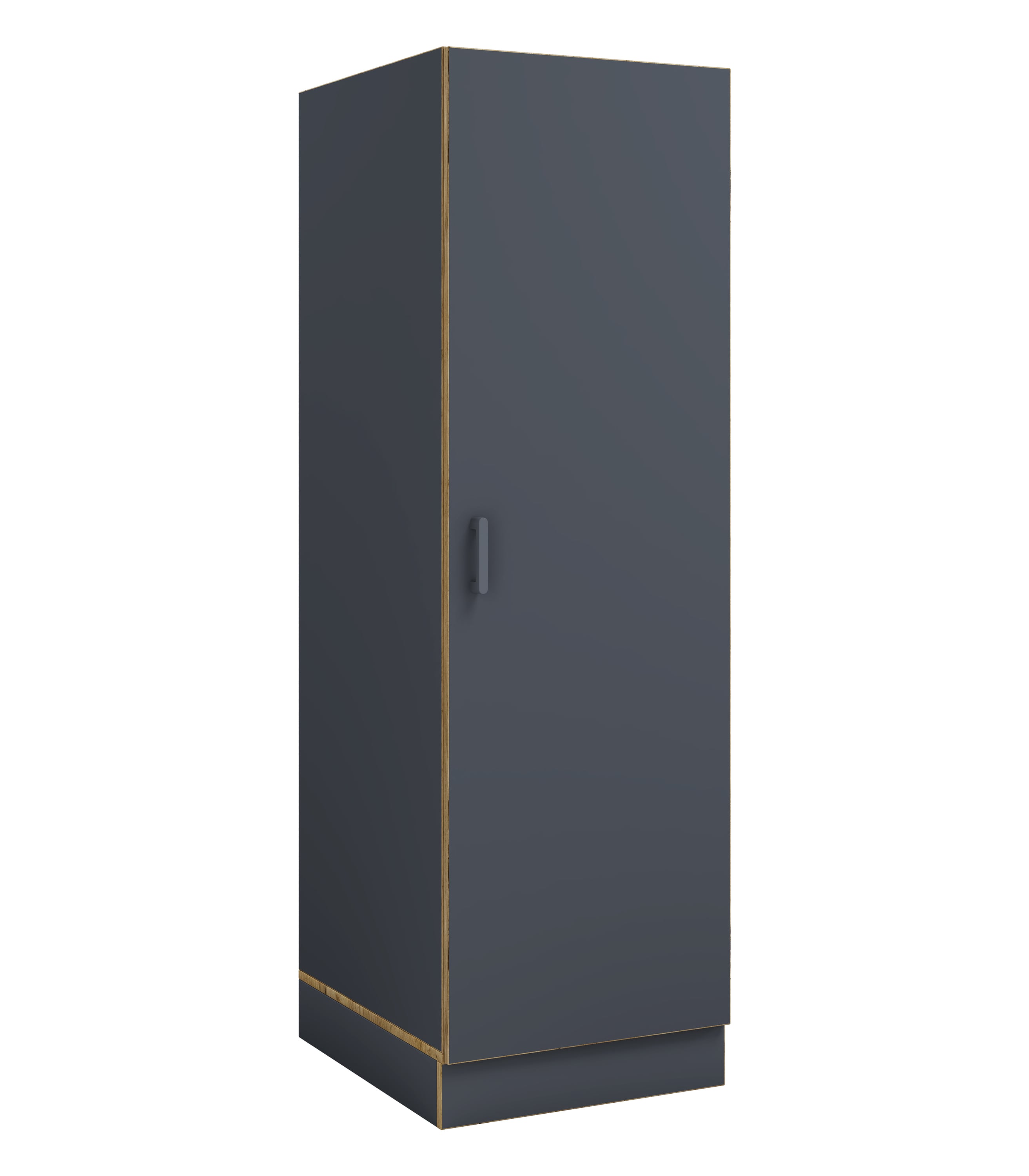 VCM Mehrzweck-W&auml;scheschrank , schmaler Stauraumschrank mit 3 F&auml;chern & Dreht&uuml;r, Ma&szlig;e Haushaltsregal H. 162 x B. 50 x T. 60 cm, K&uuml;chenschrank Rislo BD XL - Bild 1