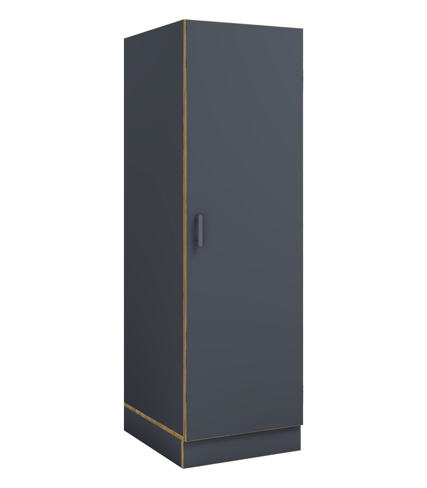 VCM Mehrzweck-Wäscheschrank , schmaler Stauraumschrank mit 3 Fächern & Drehtür, Maße Haushaltsregal H. 162 x B. 50 x T. 60 cm, Küchenschrank Rislo BD XL