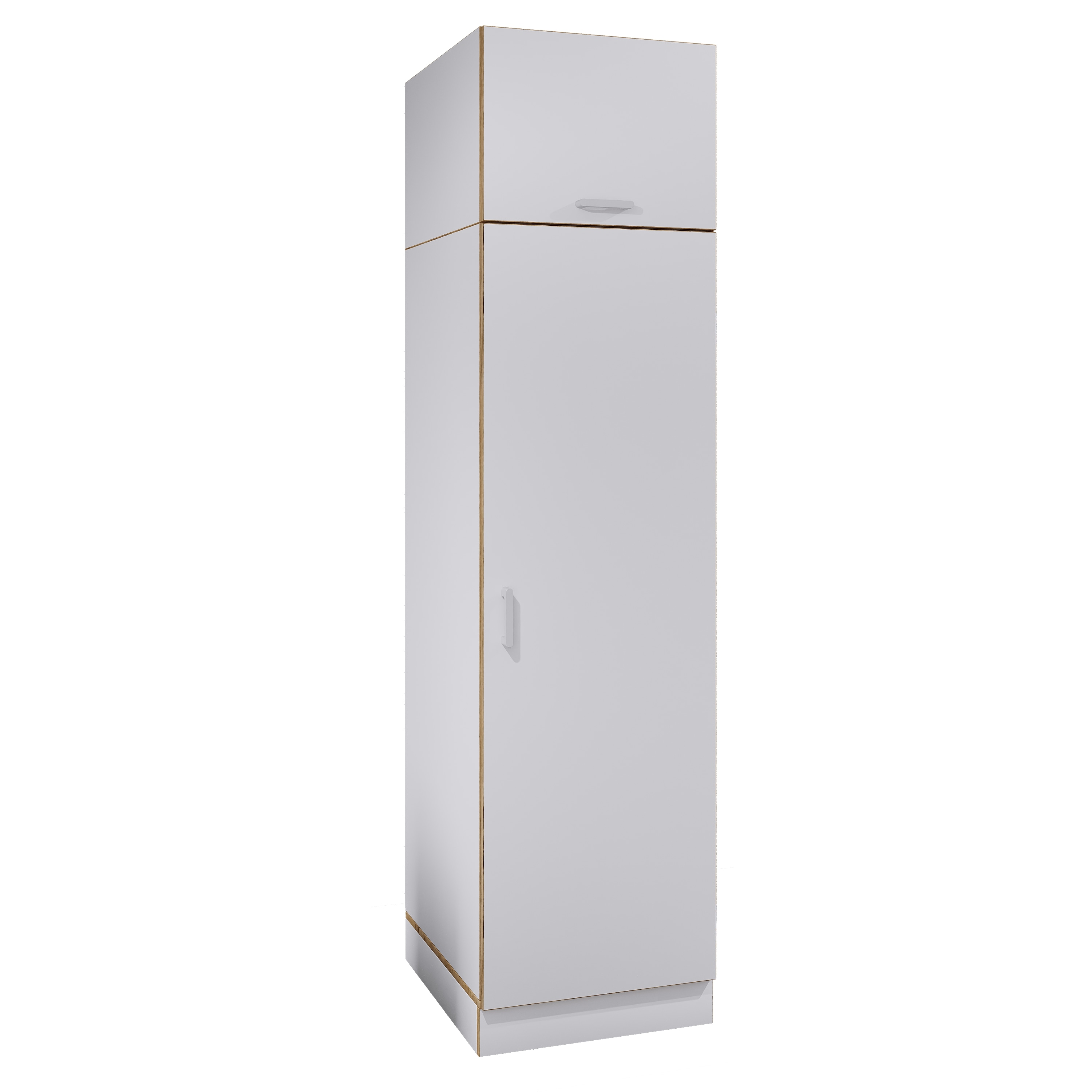 VCM Mehrzweck-W&auml;scheschrank , schmaler Stauraumschrank mit 4 F&auml;chern & 2 Dreht&uuml;ren, Ma&szlig;e Haushaltsregal H. 200 x B. 50 x T. 60 cm, K&uuml;chenschrank Rislo BD XXL - Bild 1