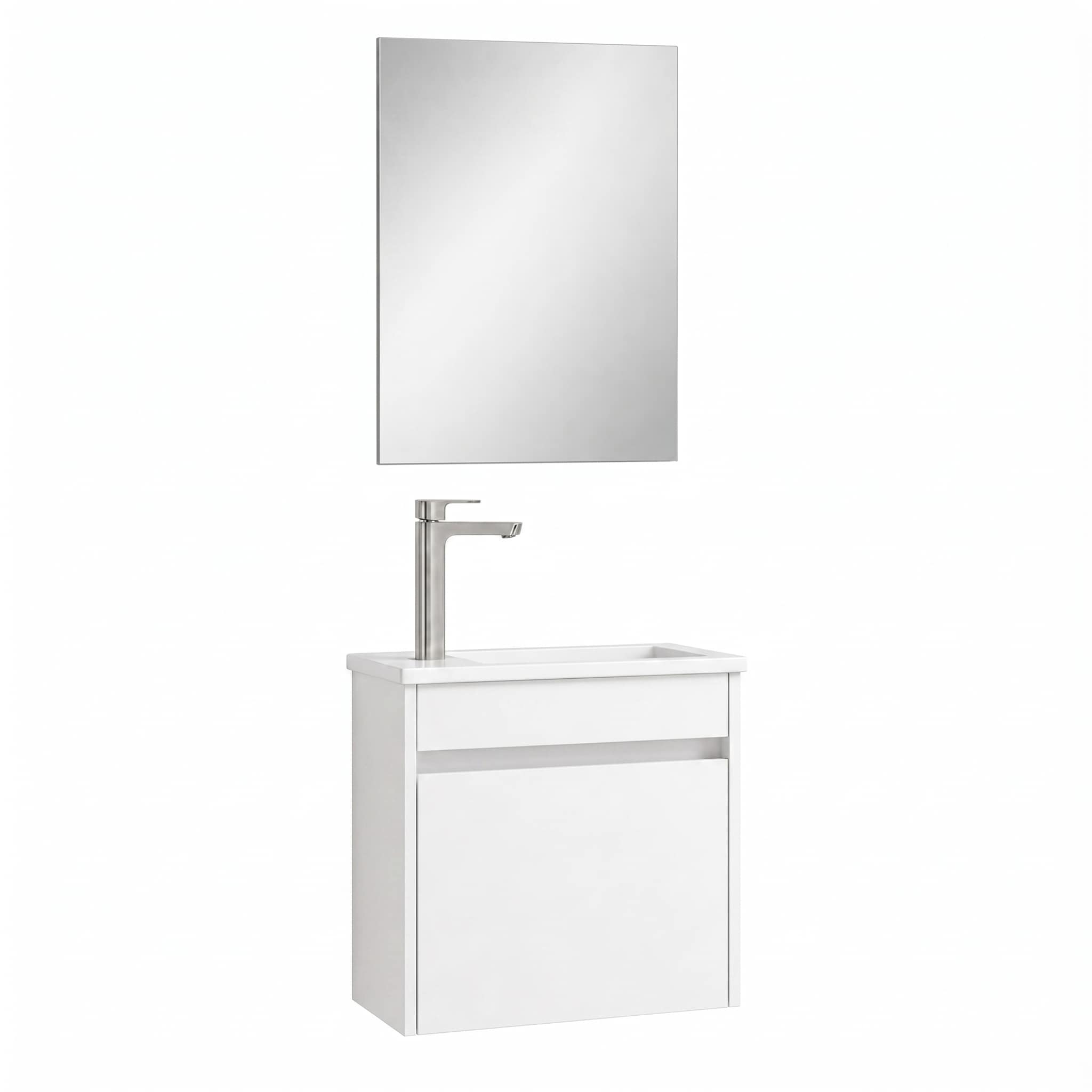 VCM 3-tlg Set, Waschplatz f&uuml;r G&auml;ste WC, schmales G&auml;stebad, Waschtisch Toilette, Badm&ouml;bel Badezimmer Set - Hagolo - Bild 1