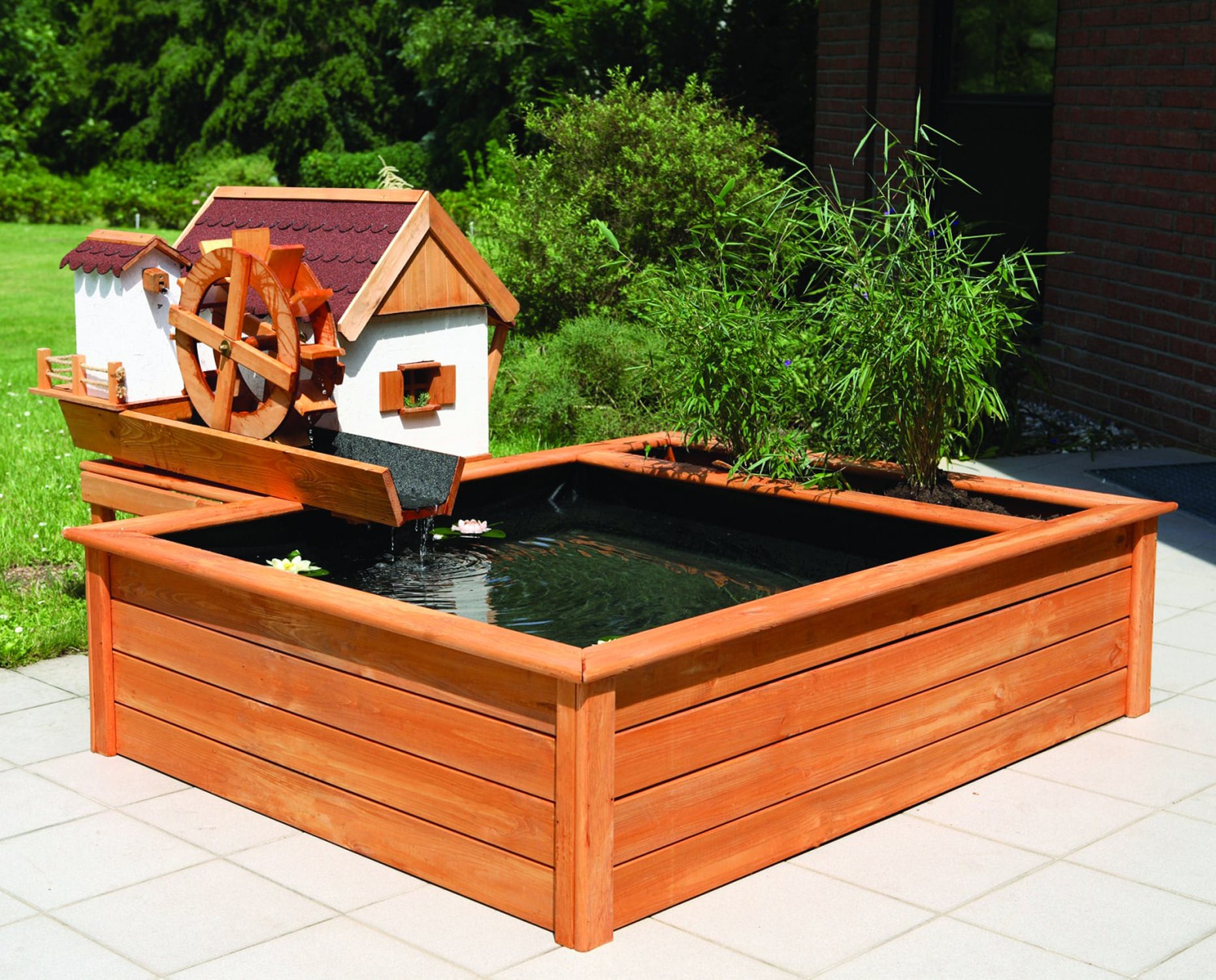 Promadino Set Wasserm&uuml;hle mit Hochteich und Podest - Bild 1