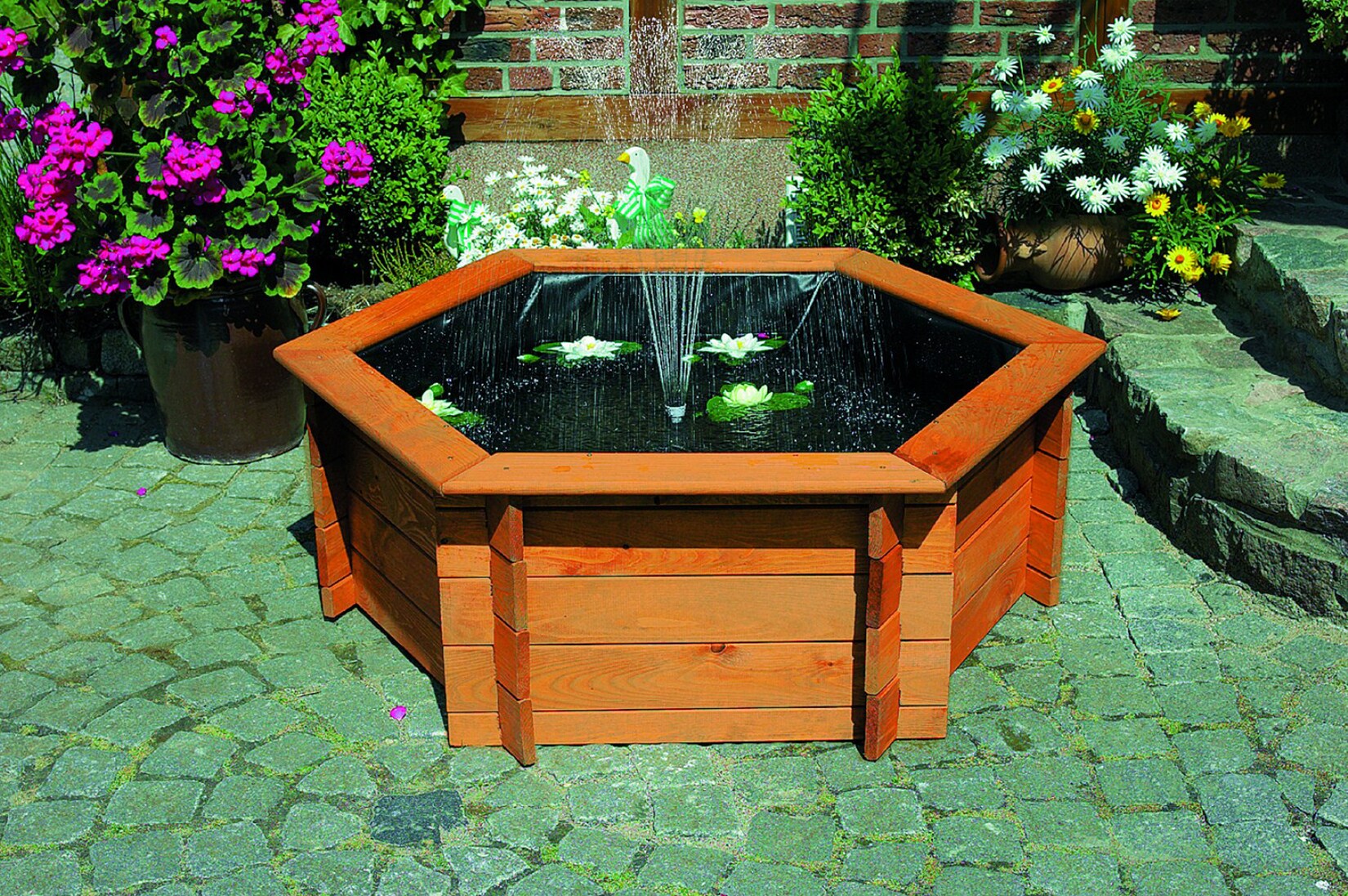 Promadino Sechseck-Hochteich 150cm | 04012379342359