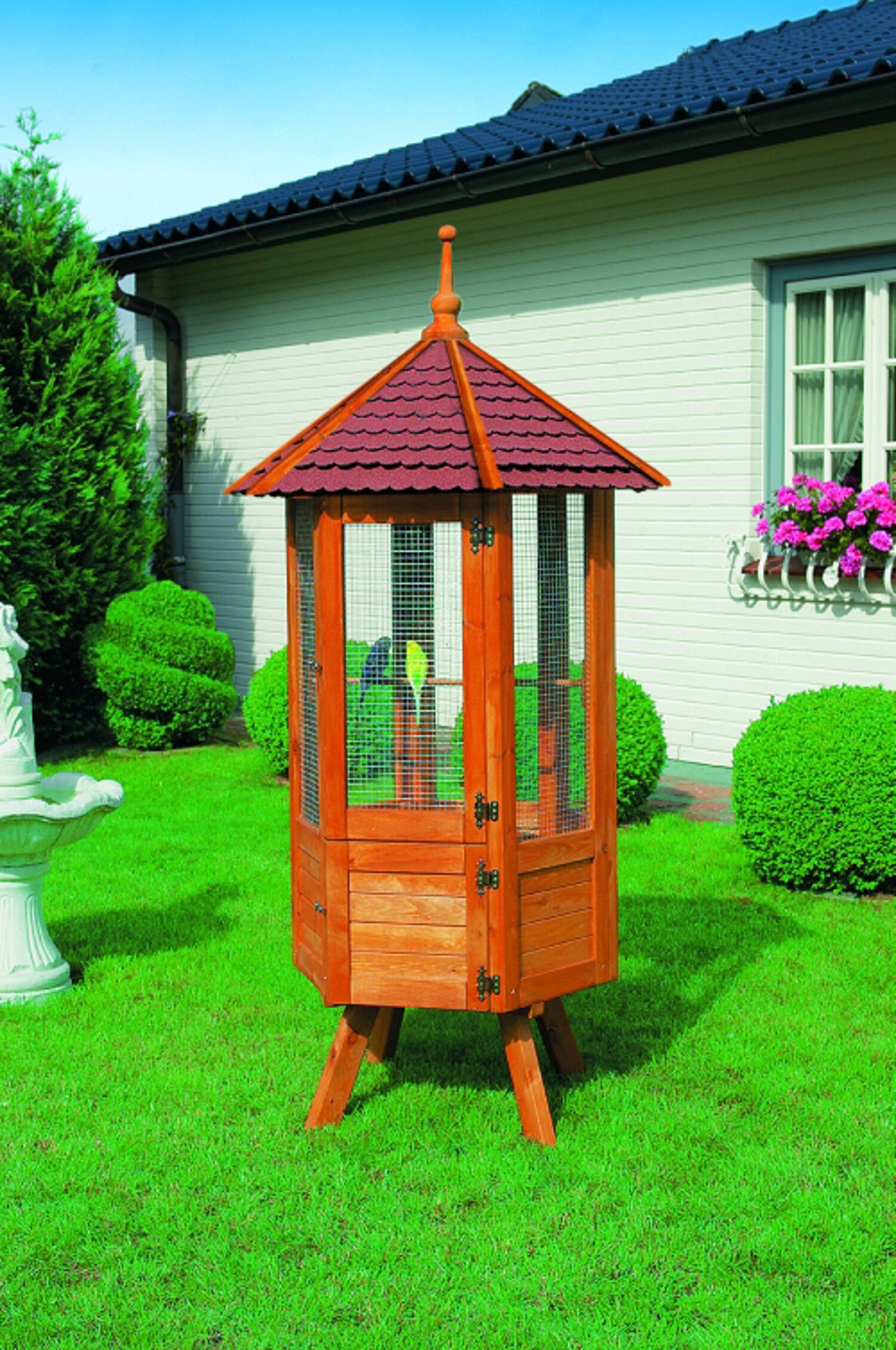 Promadino Voliere 6-eckig mit Bitumendach - Bild 1