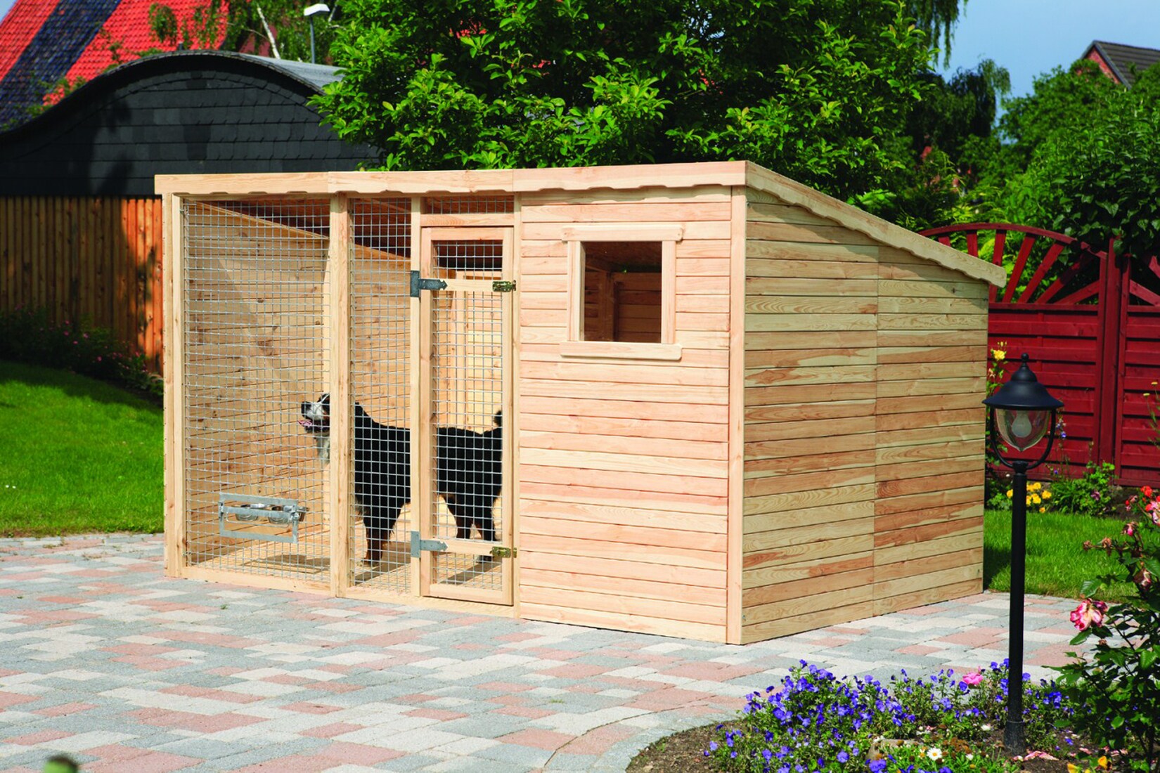 Promadino Hundezwinger mit Pultdach promadino | 04012379352587