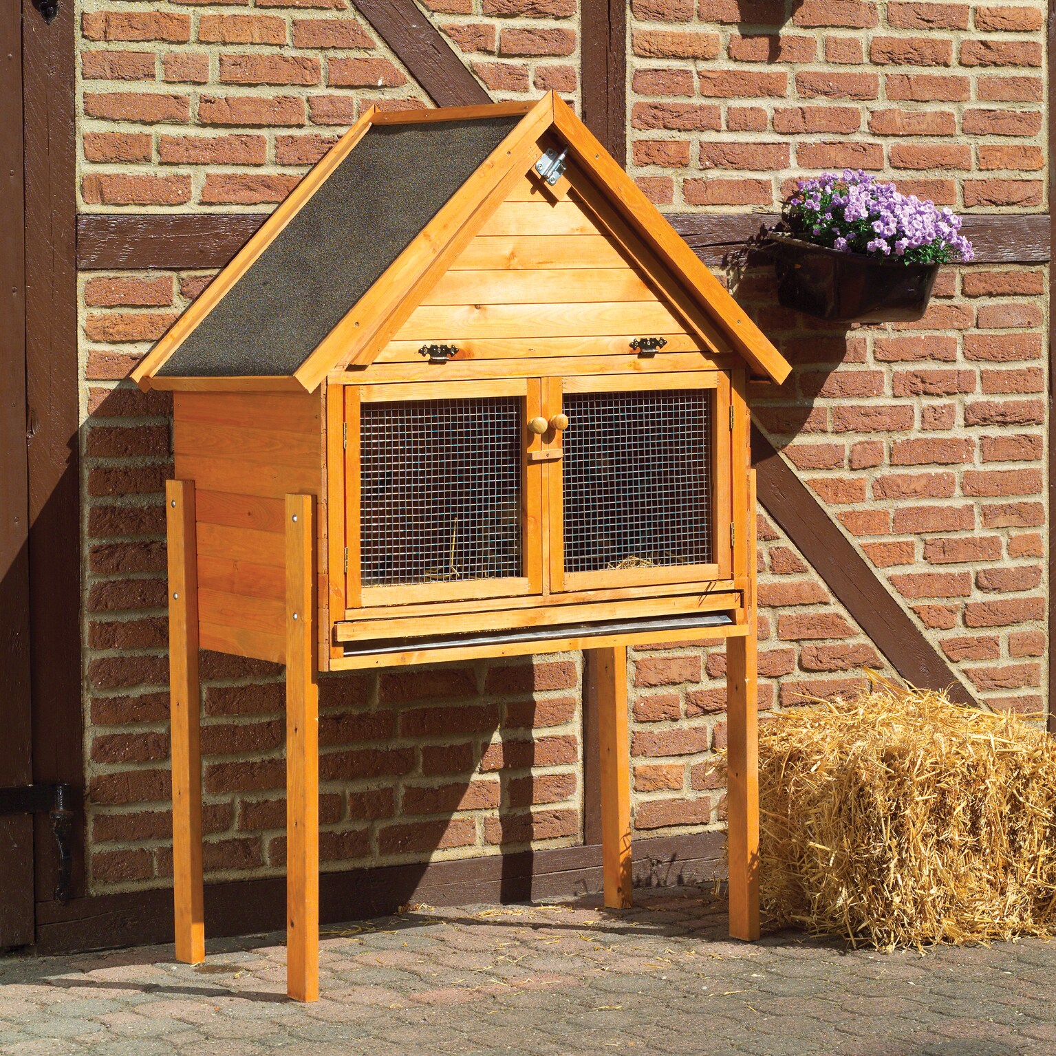 Promadino Kleintierstall mit Spitzdach - Bild 1