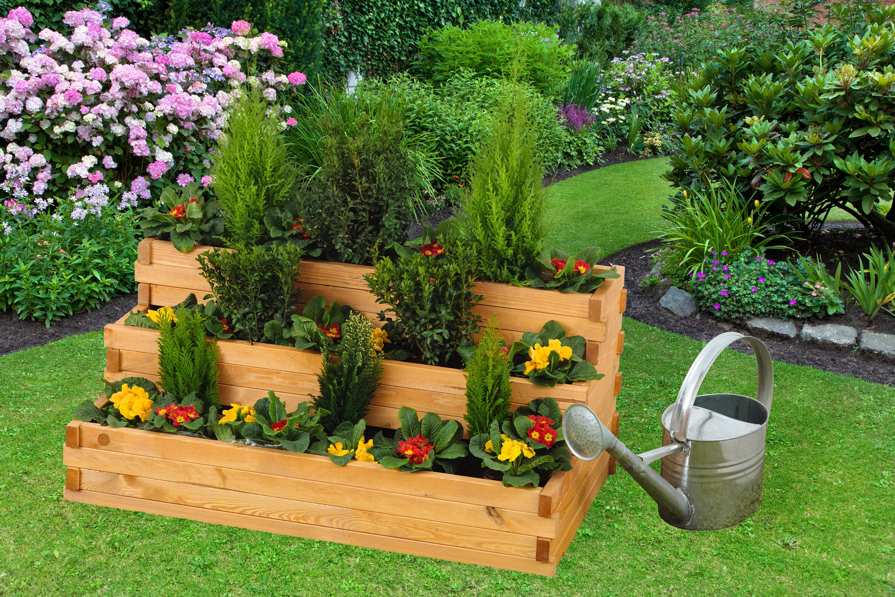 Promadino Pflanzkastentreppe "Volterra" mit Pflanzfolie - Bild 1