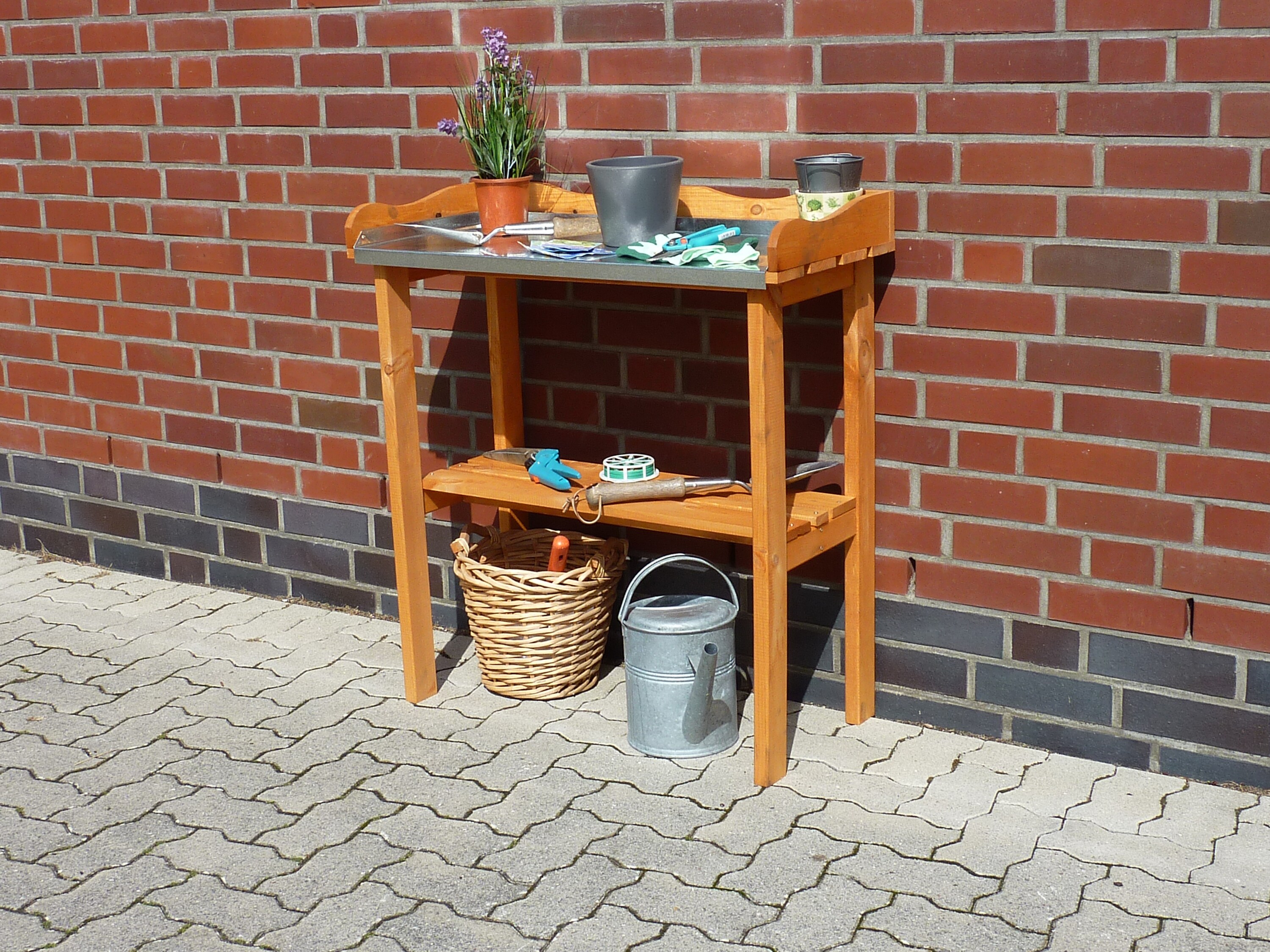 Promadino Pflanztisch mit verzinkter Arbeitsfl&auml;che - Bild 1